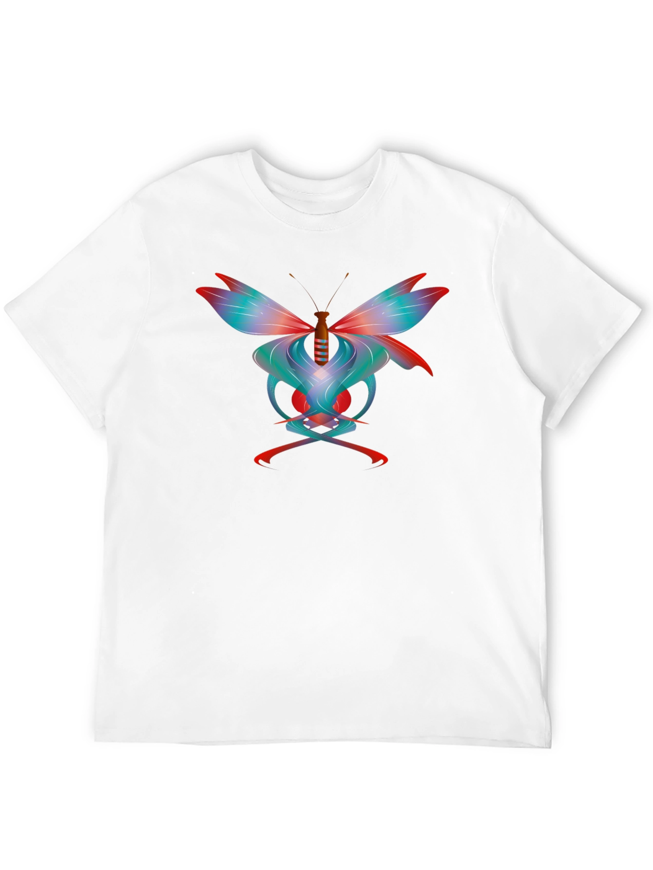 Black Butterfly Skull Graphic Print T-Shirt - Unique Design view 12