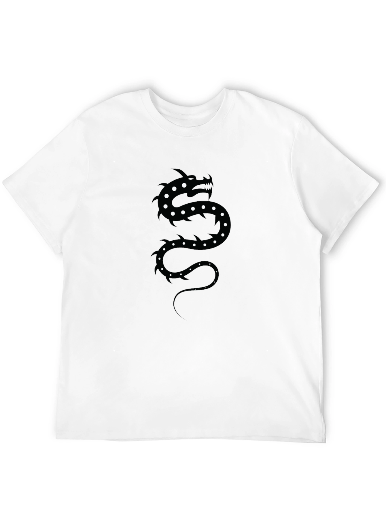 Black Black Dragon Print T-Shirt view 12