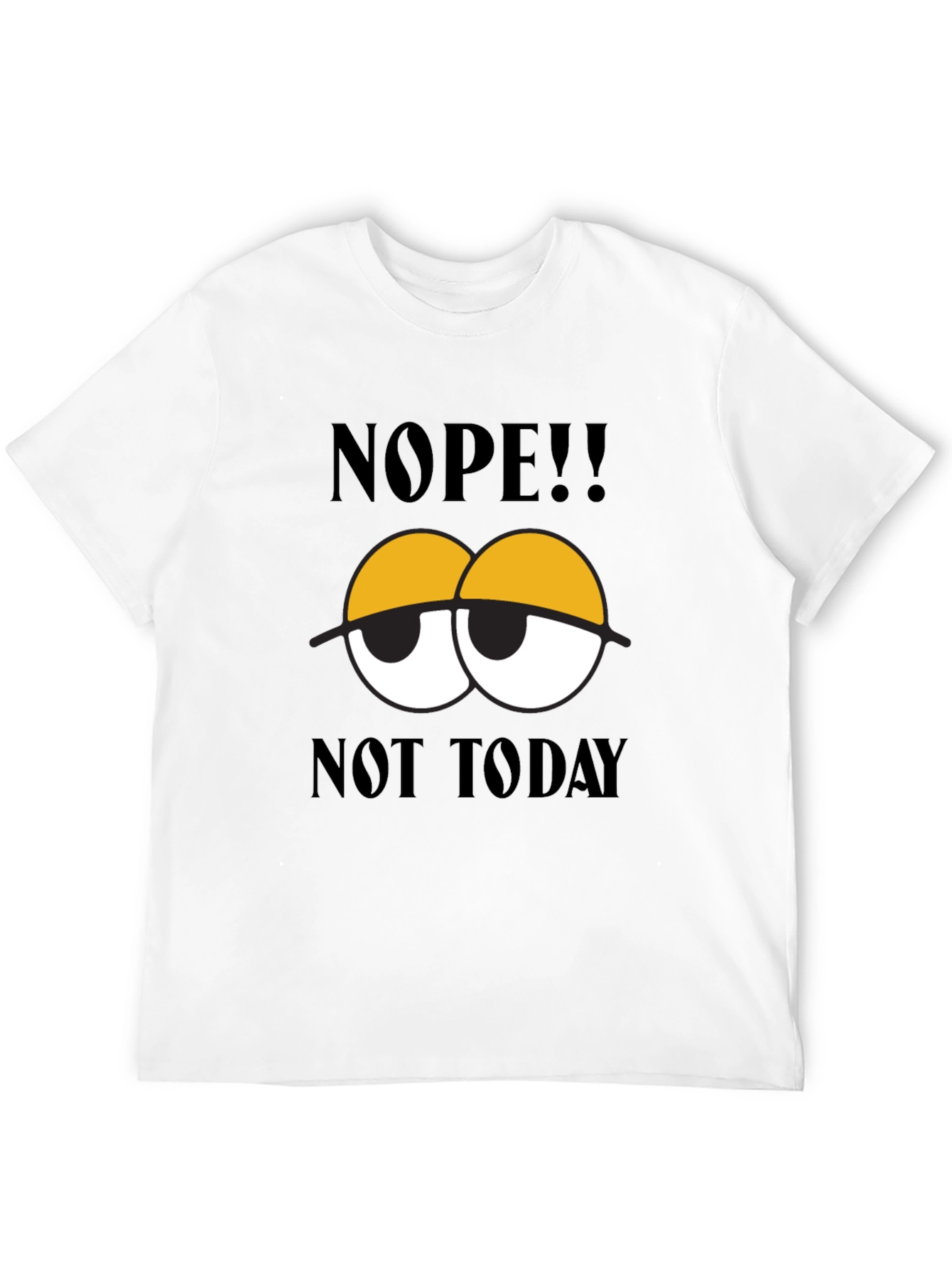 Black Nope Not Today Graphic Tee - Men's Black Cotton T-Shirt view 12