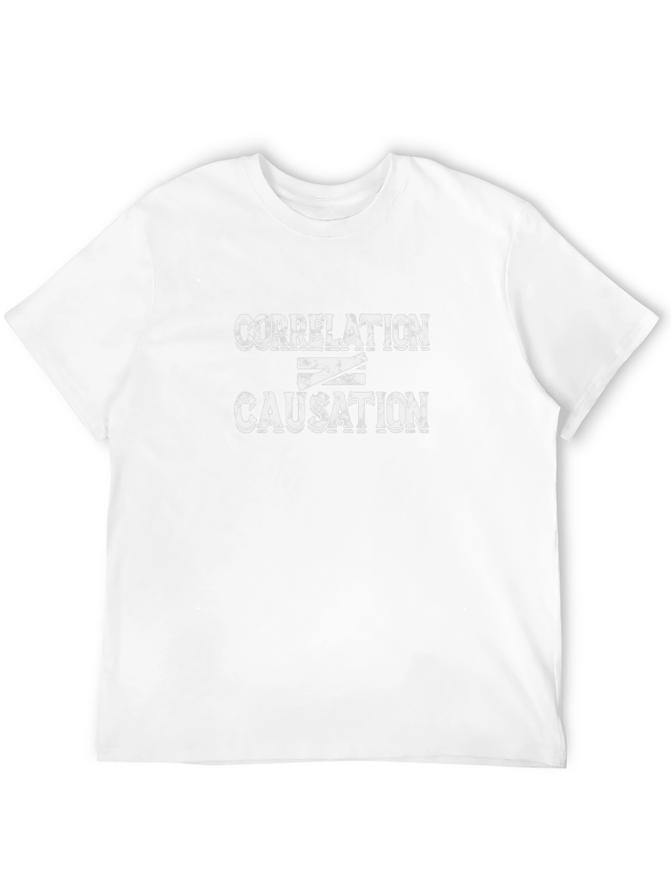 Black Correlation Causation T-Shirt - Funny Science Tee view 12