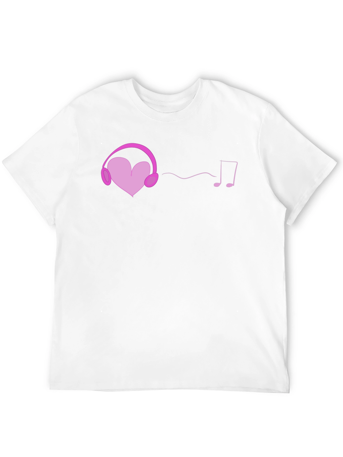 Black Heart Headphones Graphic Tee - Music Lover T-Shirt view 12