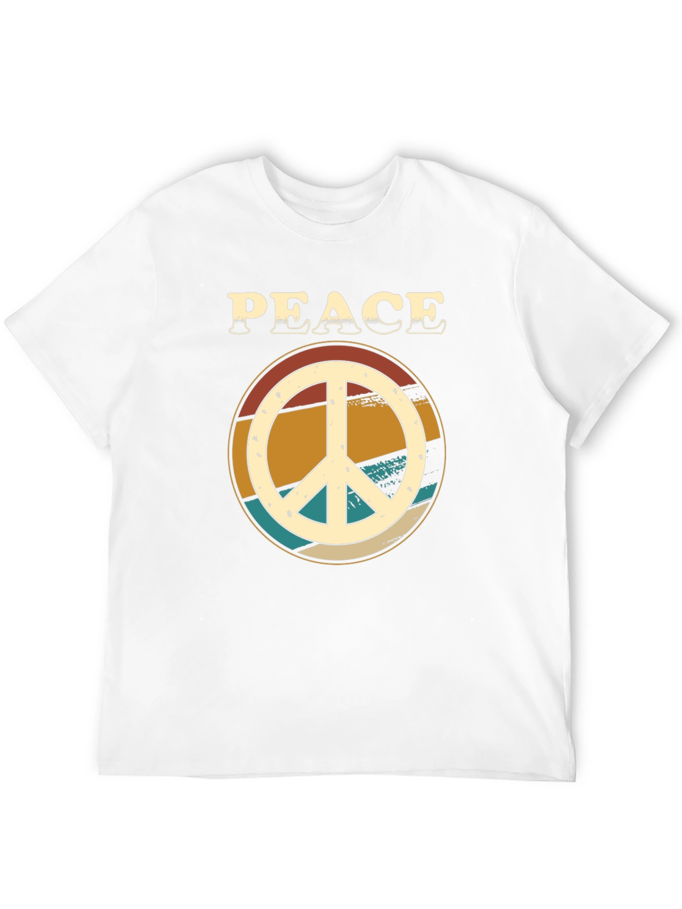 Black Peace Sign Retro Graphic Tee - Black view 12