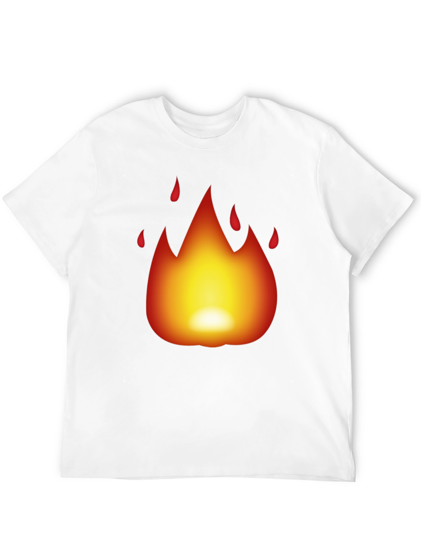 Black Fiery Flame Graphic Black T-Shirt view 12