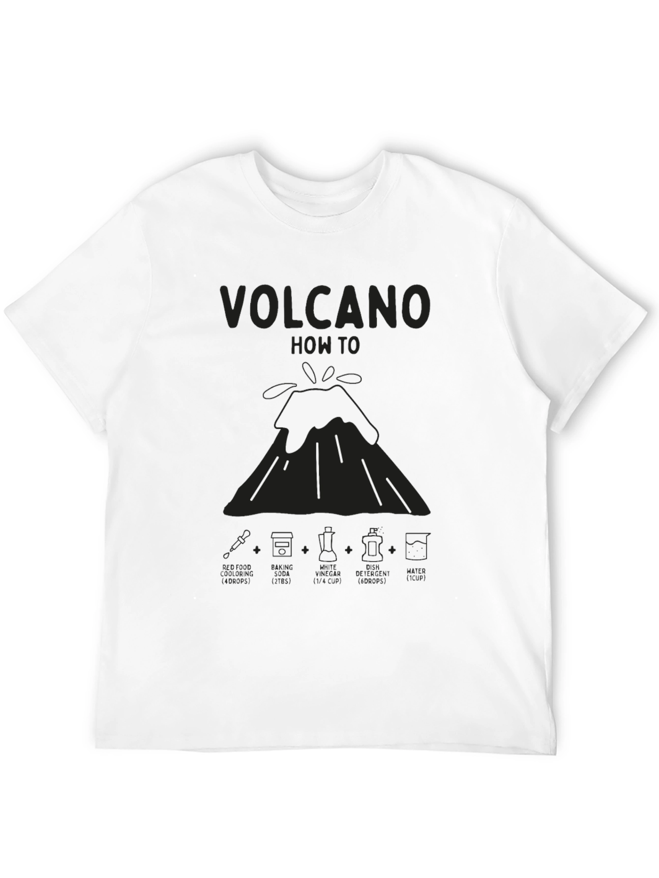 Black Volcano How-To Men's Black T-Shirt view 12