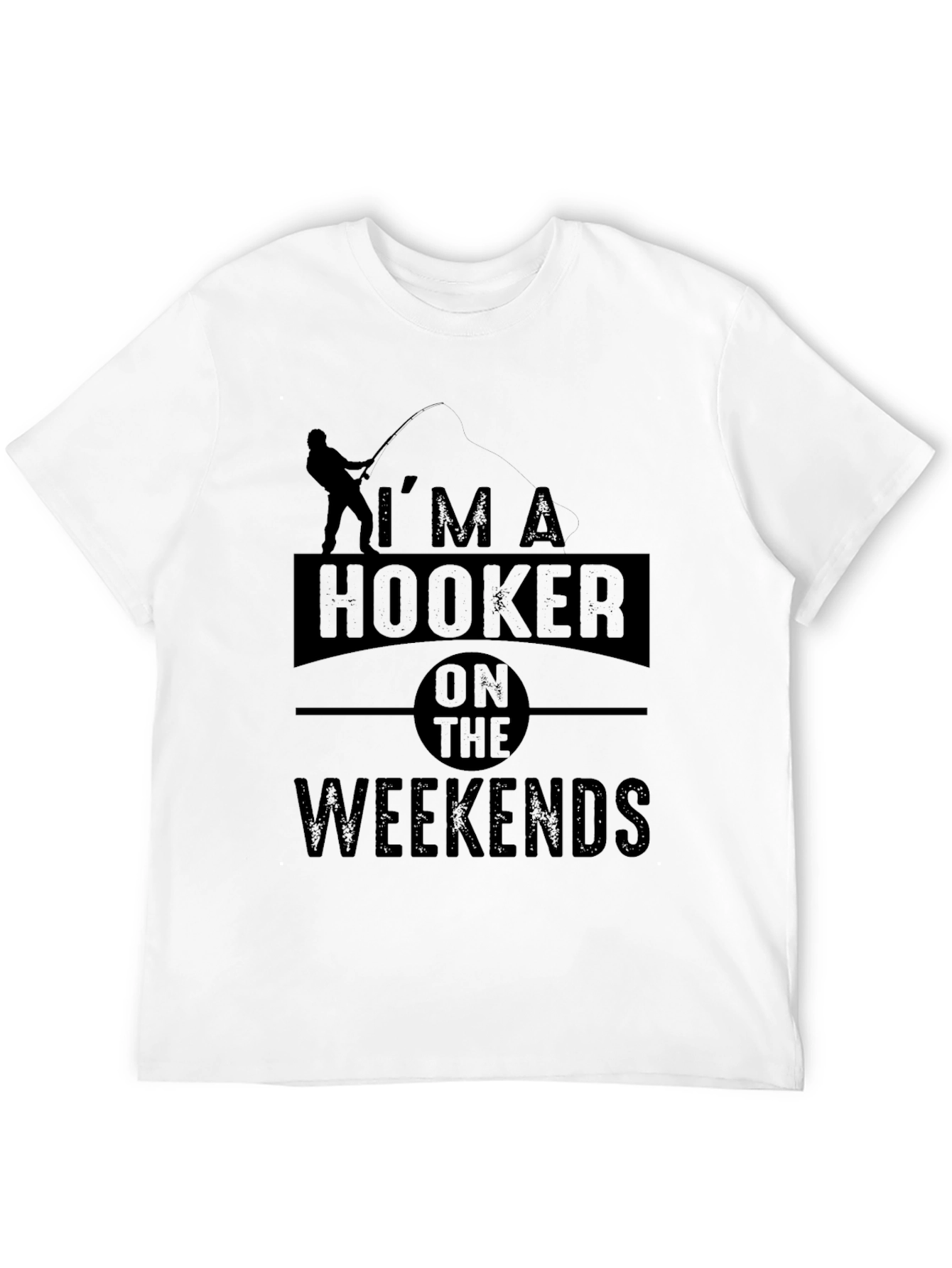 Black I'm A Hooker On The Weekends Fishing T-Shirt view 12