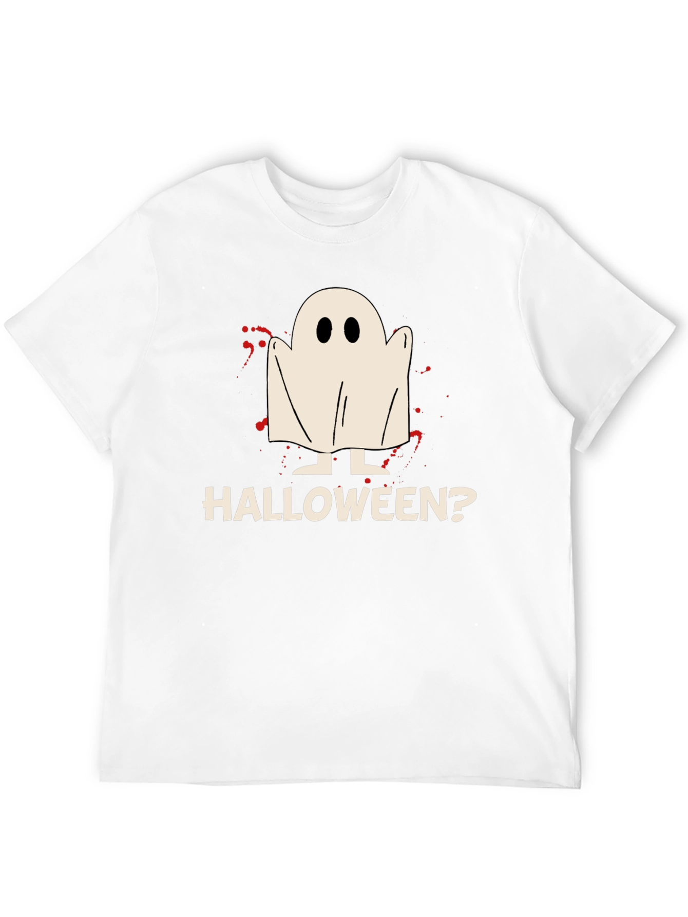 Black Halloween Ghost Graphic T-Shirt view 12