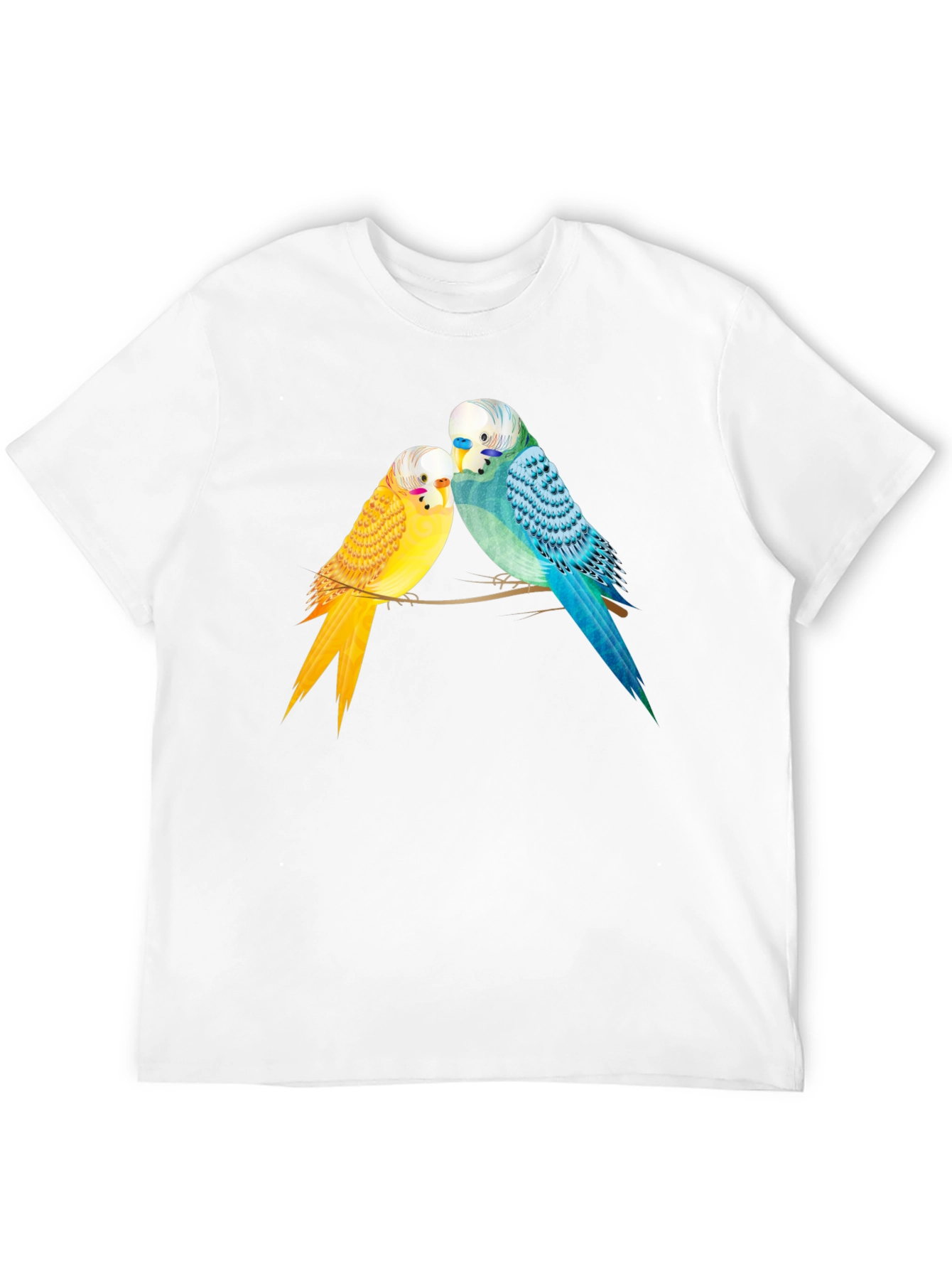 Black Budgie Bird Graphic Tee -  Cute Parakeet Lovers T-Shirt view 12