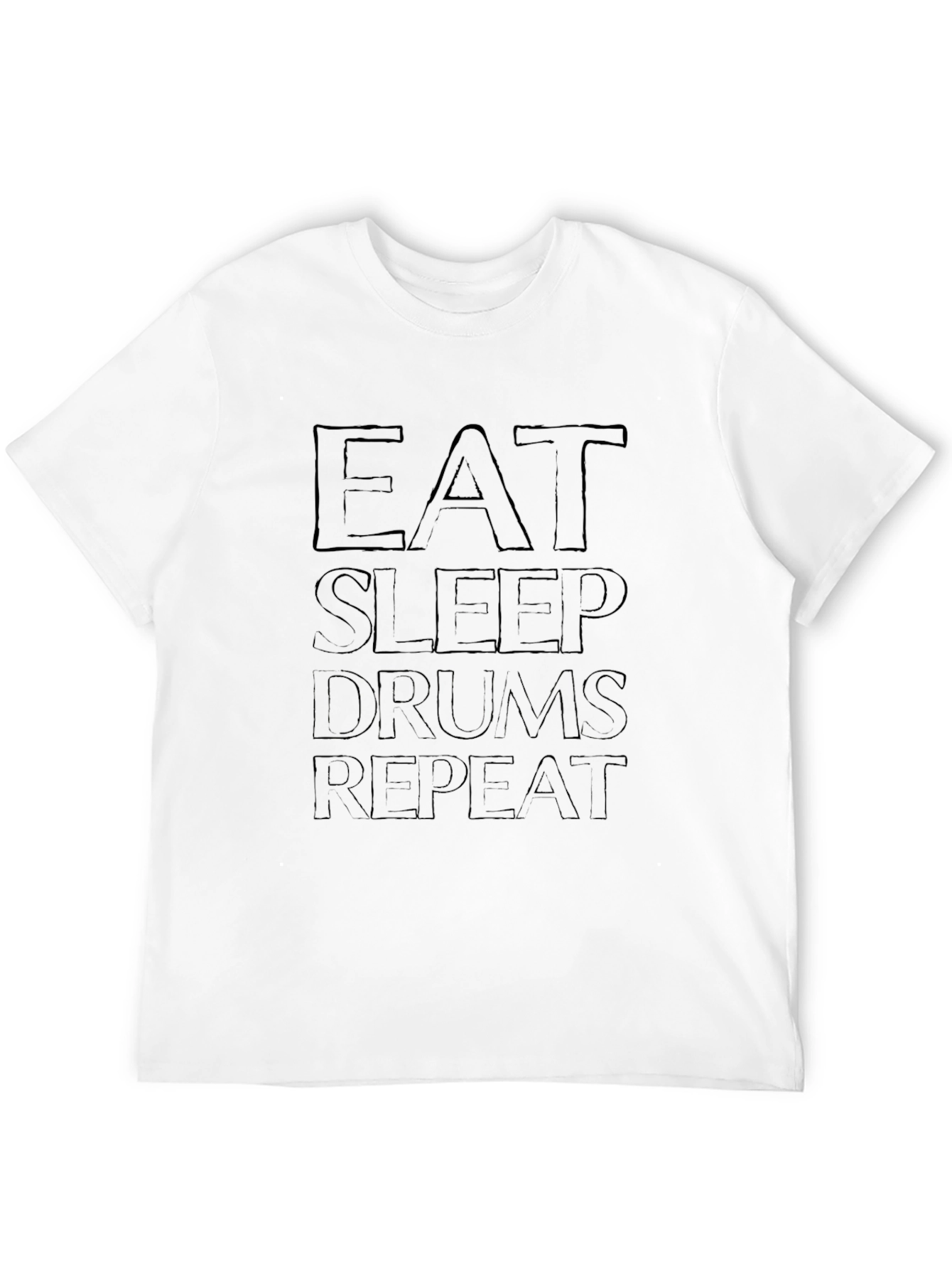 Black Eat Sleep Drums Repeat Black T-Shirt view 12