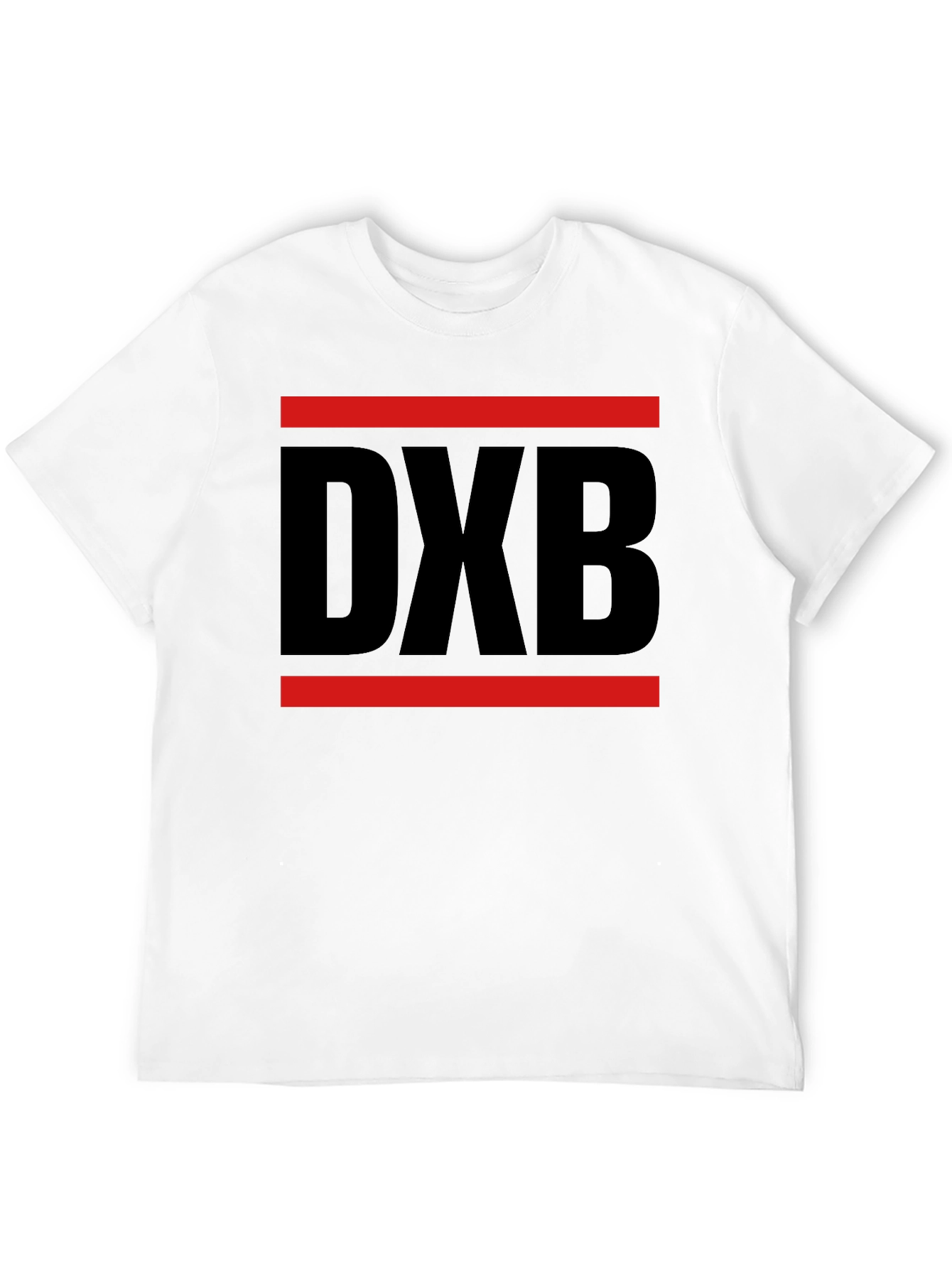 Black DXB Bold Graphic Tee - Modern Airport Code Shirt view 12