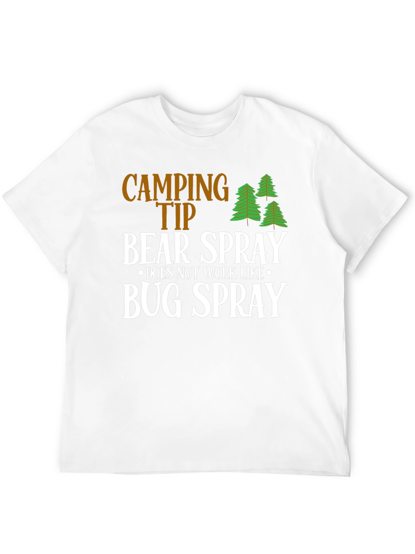 Black Camping Tip Bear Spray Humor T-Shirt view 12
