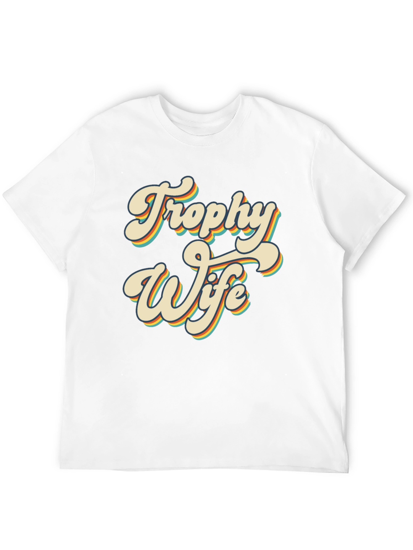 Black Retro Trophy Wife Graphic T-Shirt - Black view 12