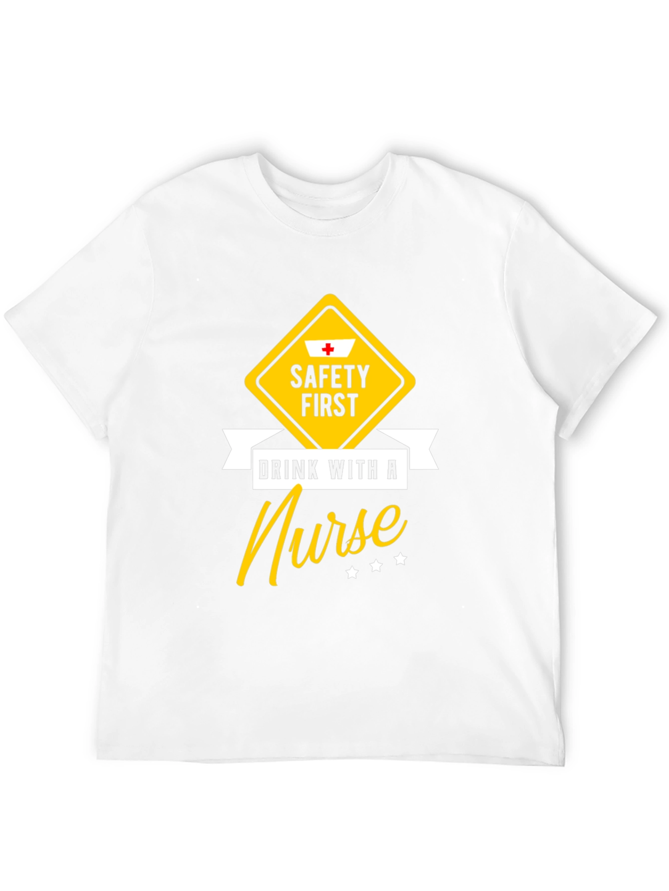 Black Safety First Drink With a Nurse T-Shirt view 12