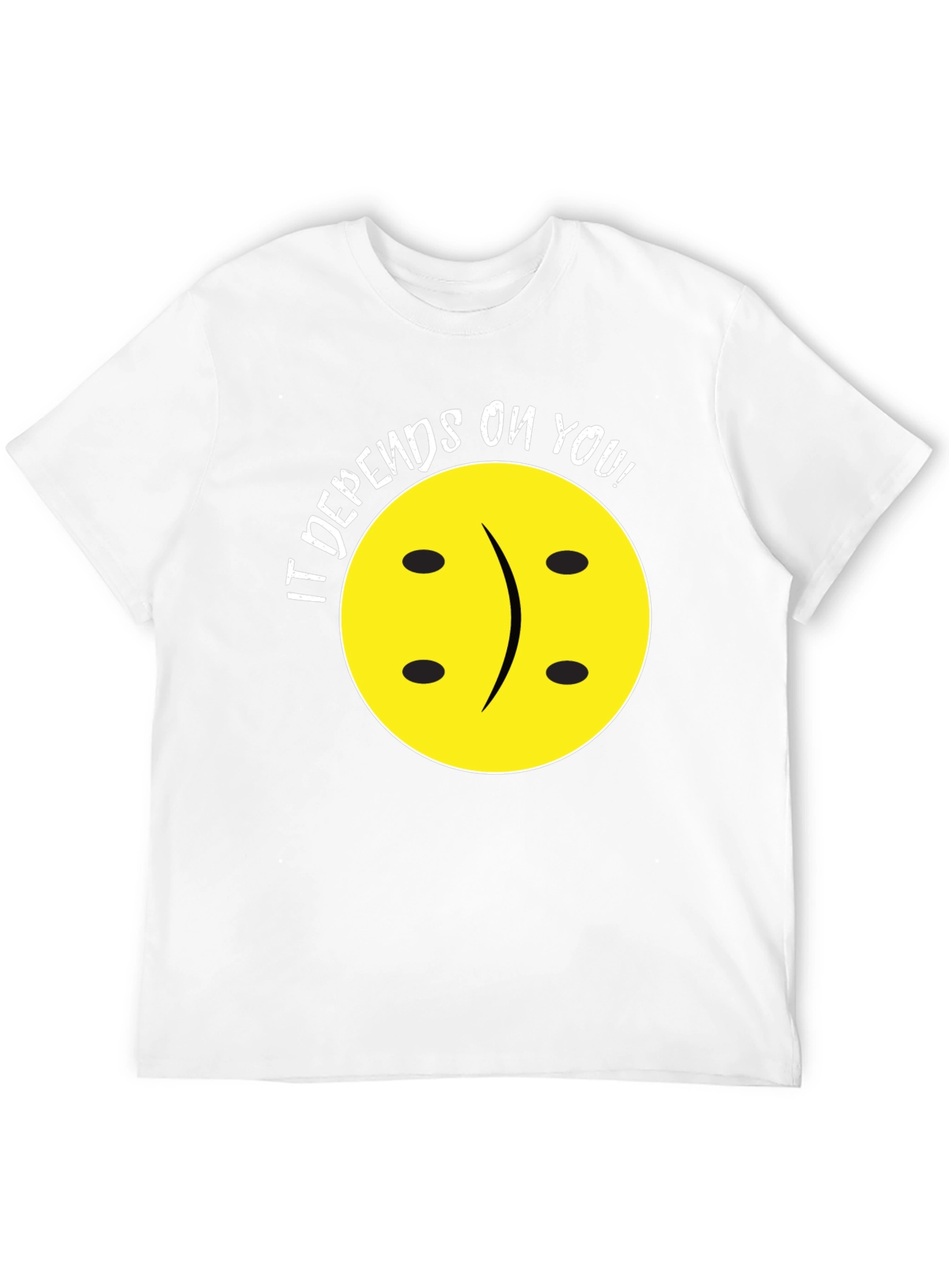 Black Depends On You T-Shirt - Funny Graphic Tee view 12