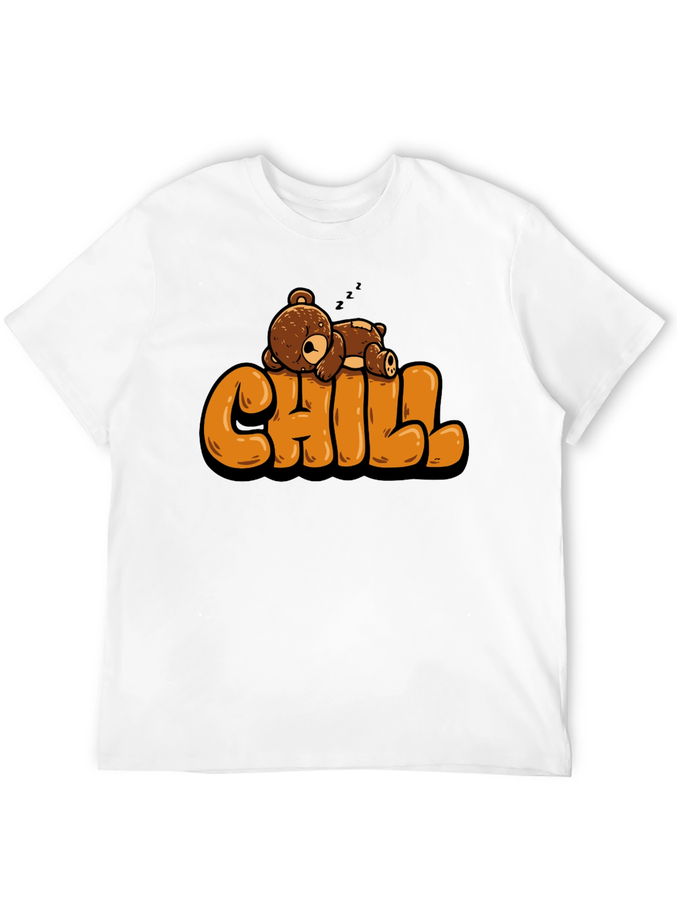 Black Chill Bear T-Shirt - Relaxed Style view 12