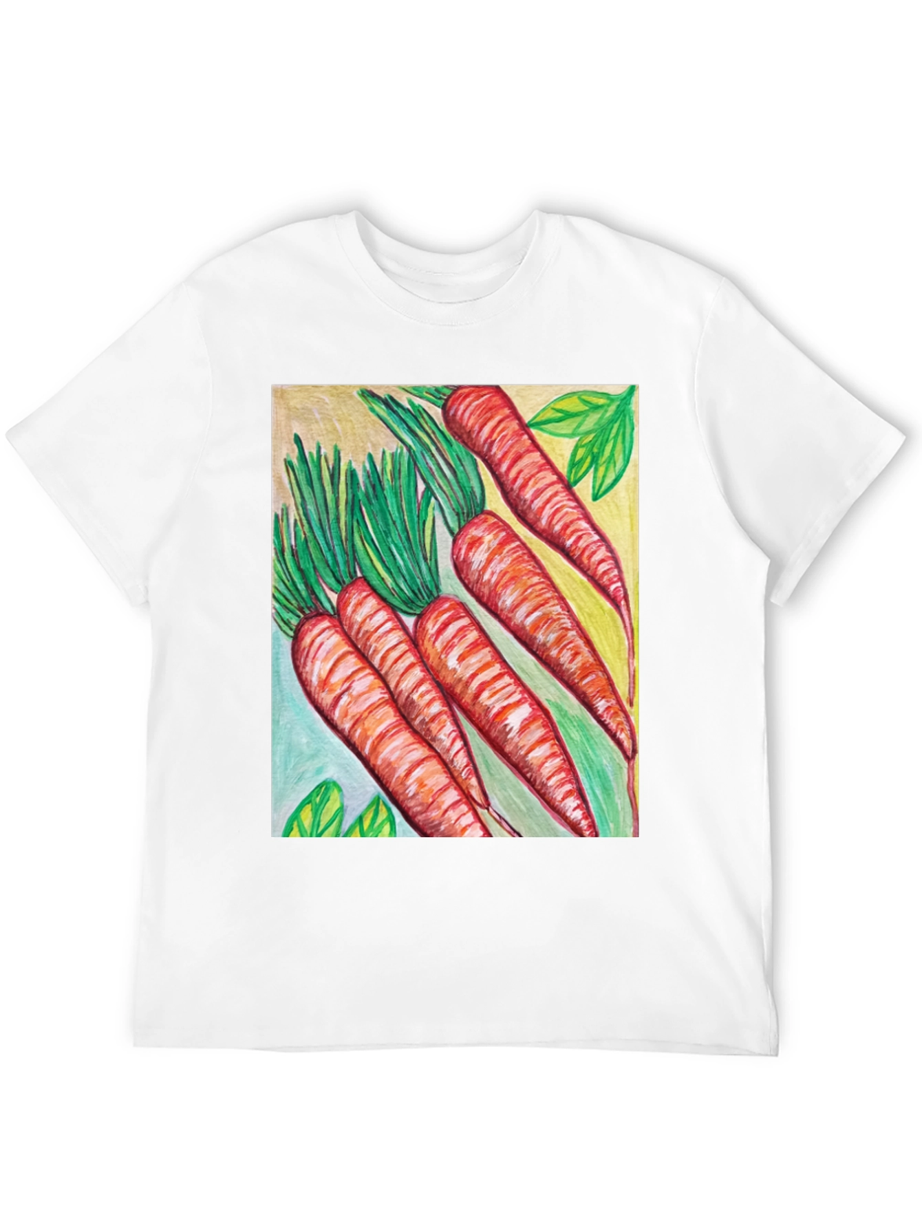 Black Carrot Art Graphic Tee - Quirky Unisex T-Shirt view 12