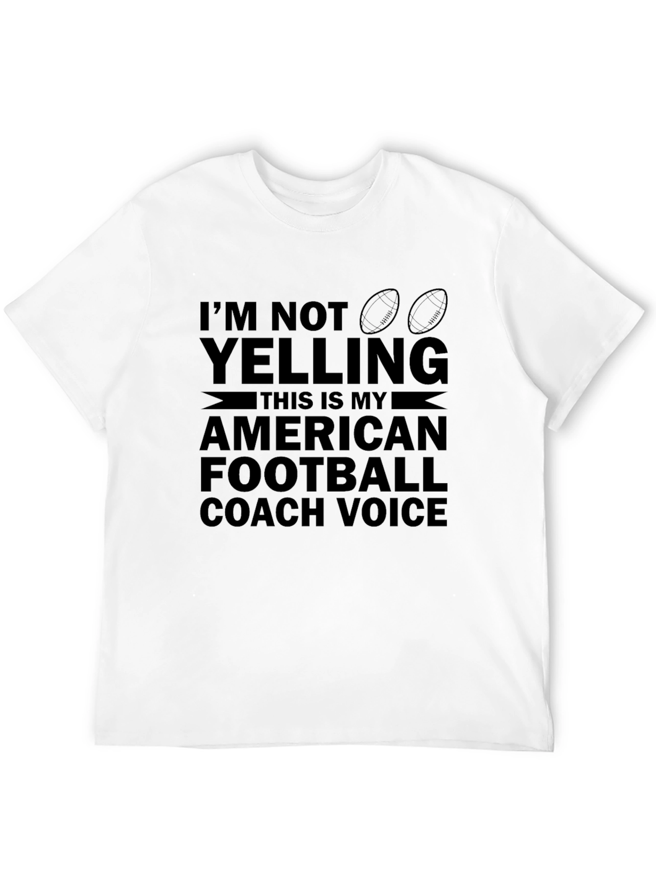 Black Football Coach Voice T-Shirt - Novelty Apparel view 12