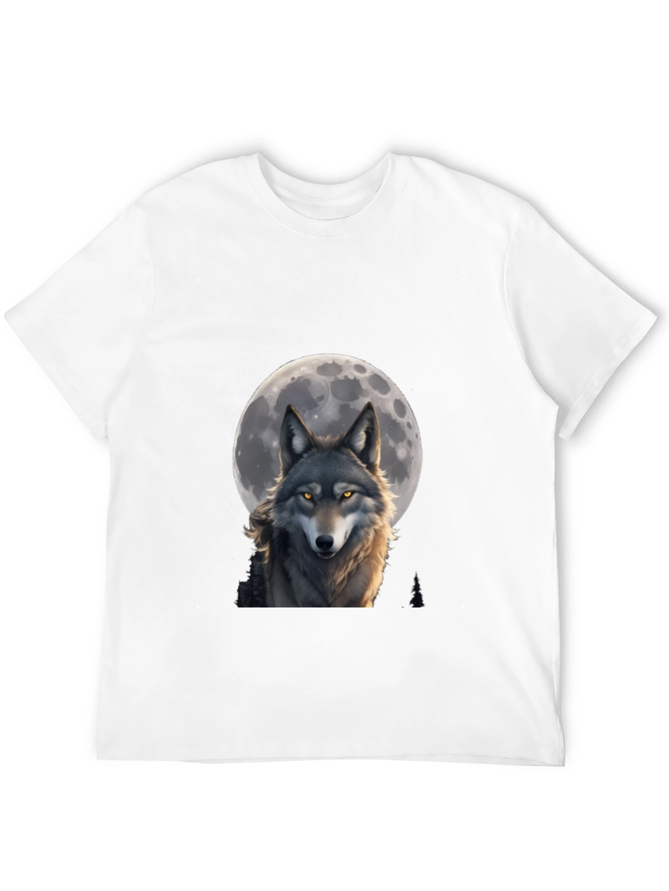 Black Wolf Moon T-Shirt - Artistic Wildlife Design view 12