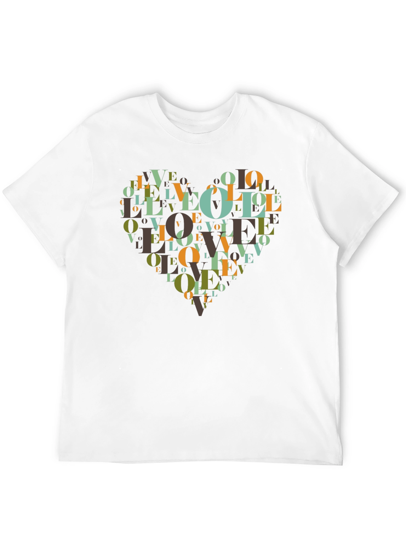 Black Love Heart Graphic Black T-Shirt view 12