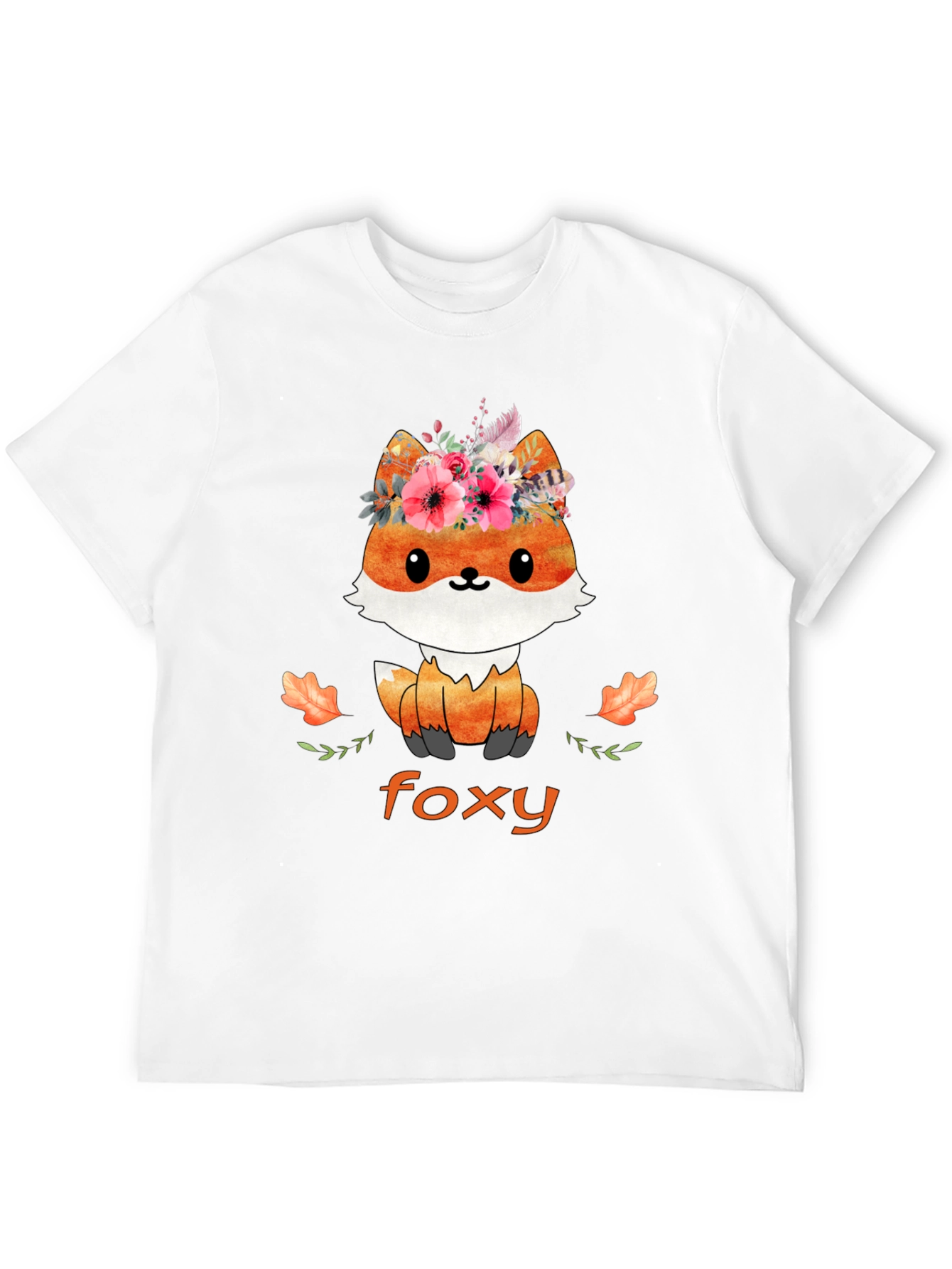 Black Foxy T-Shirt - Cute Animal Graphic Tee view 12