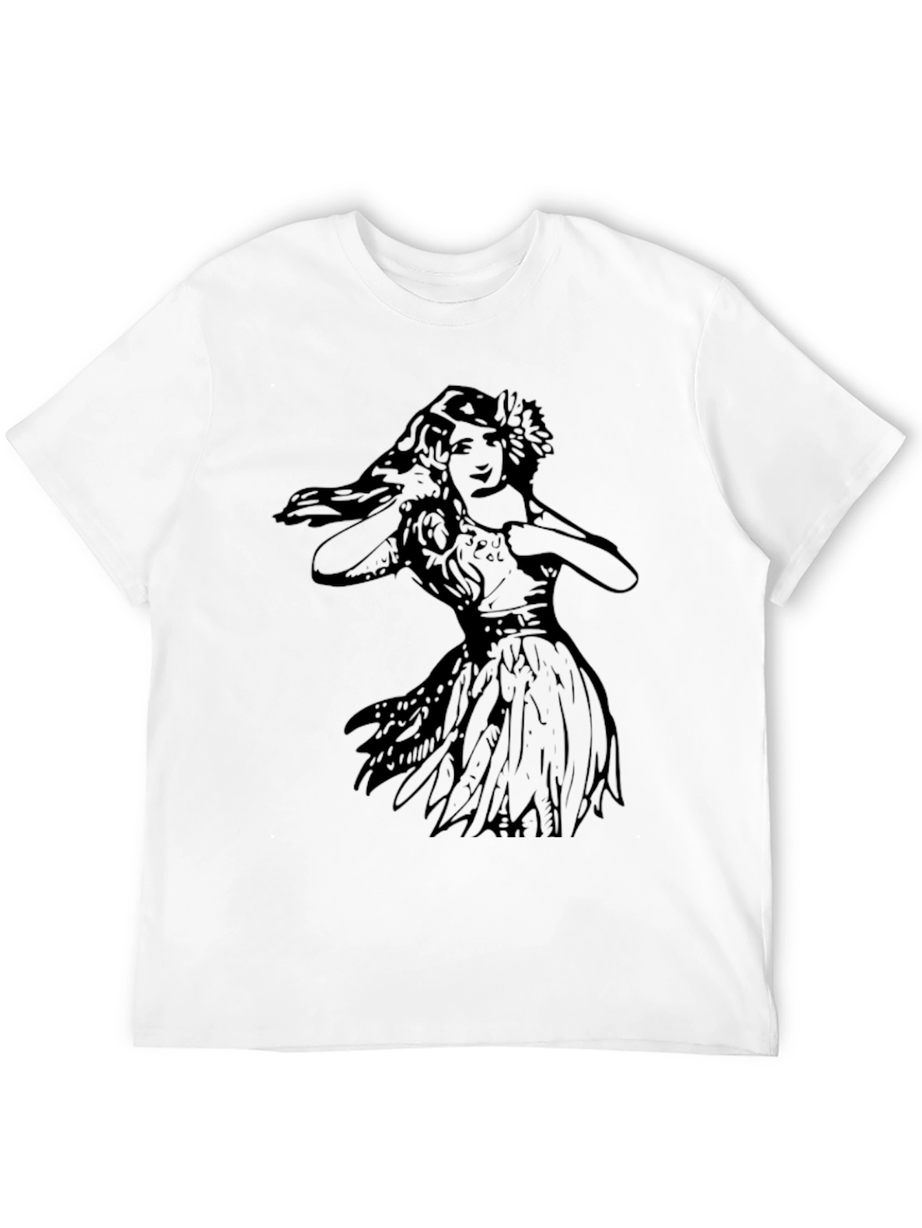 Black Vintage Hula Girl Graphic Tee view 12