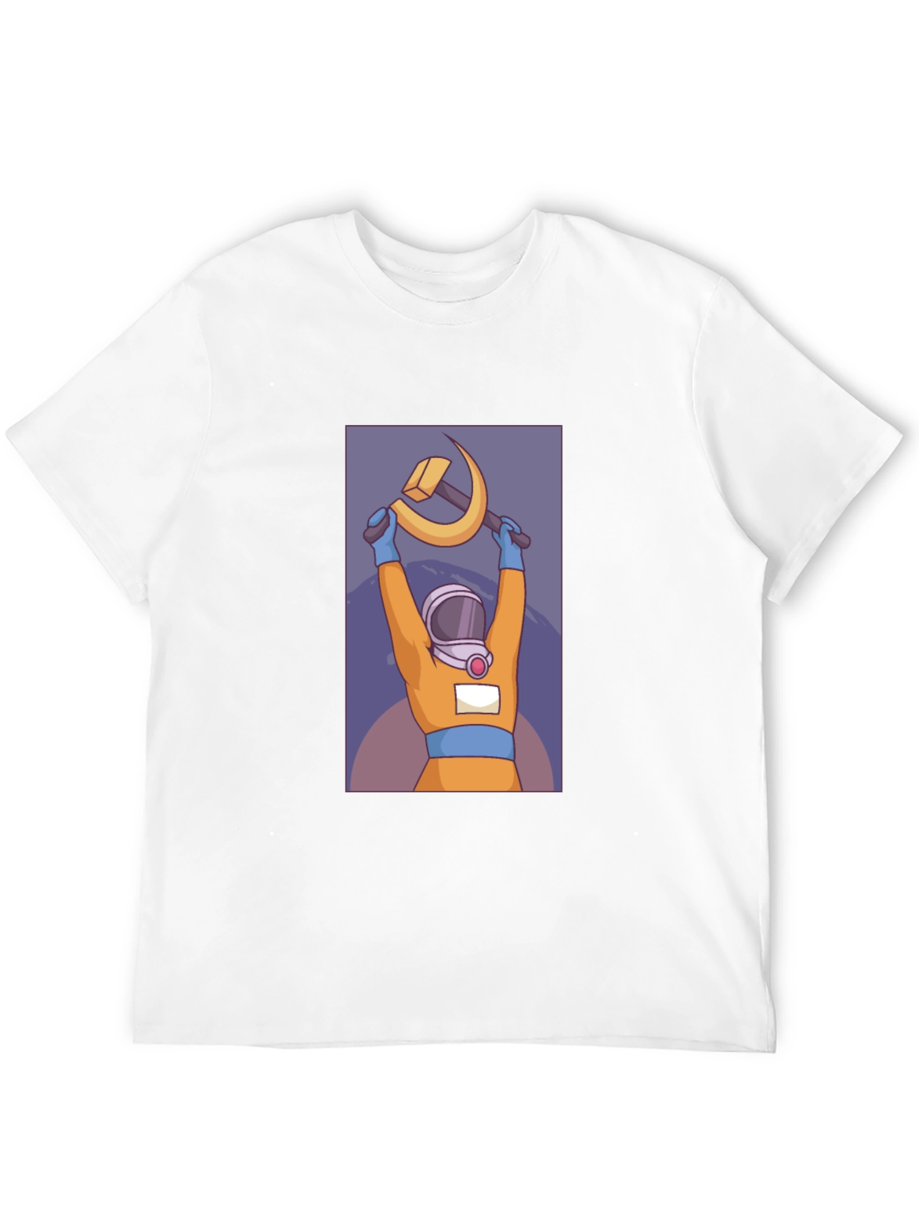 Black Astronaut Hammer & Sickle Graphic T-Shirt view 12