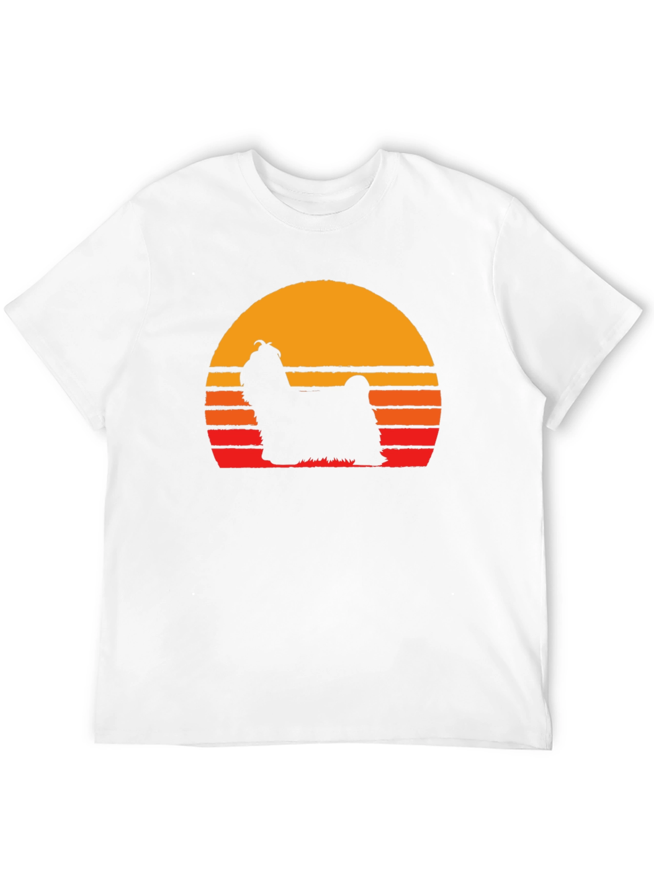 Black Retro Dog Silhouette T-Shirt view 12