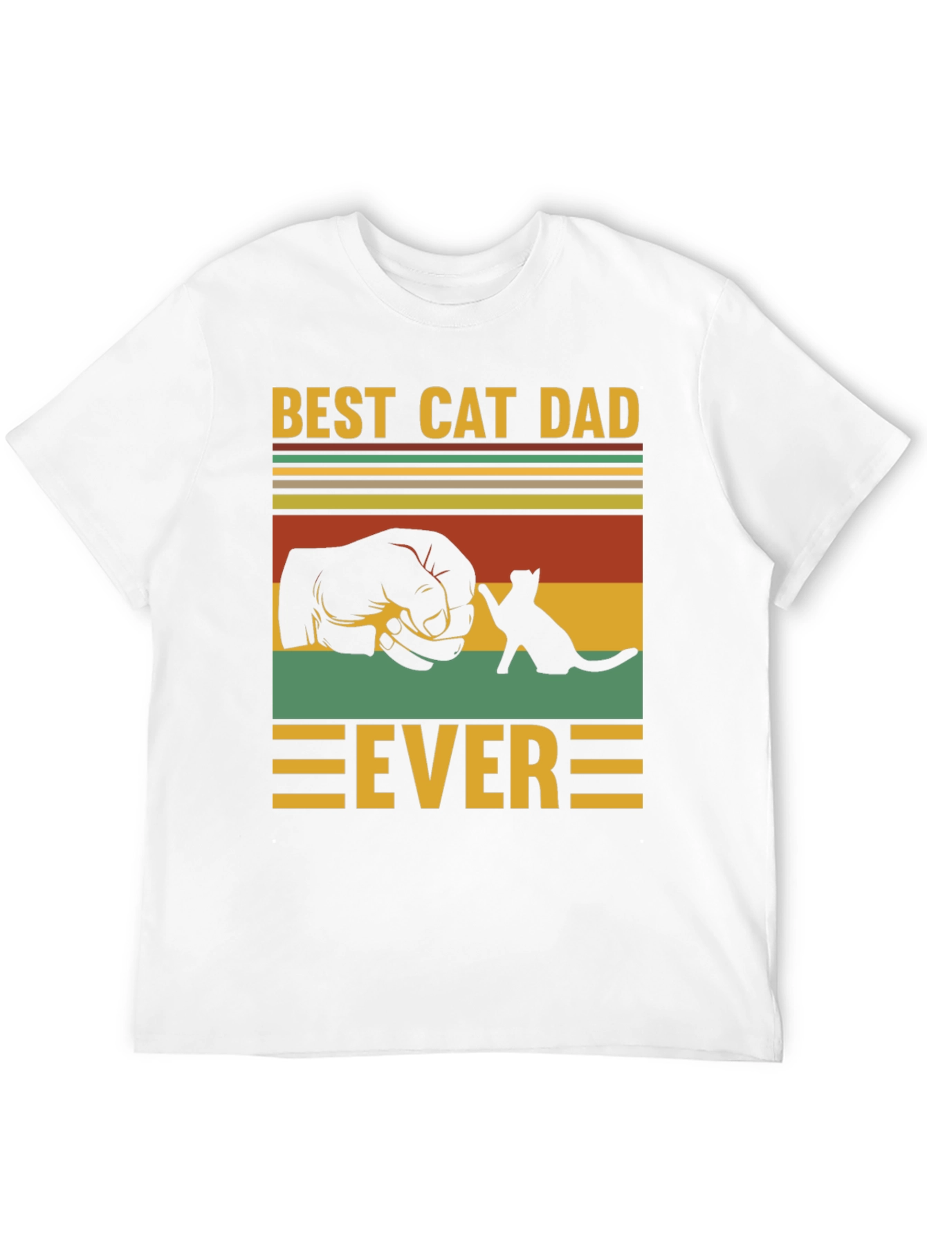 Black Best Cat Dad Ever T-Shirt view 12