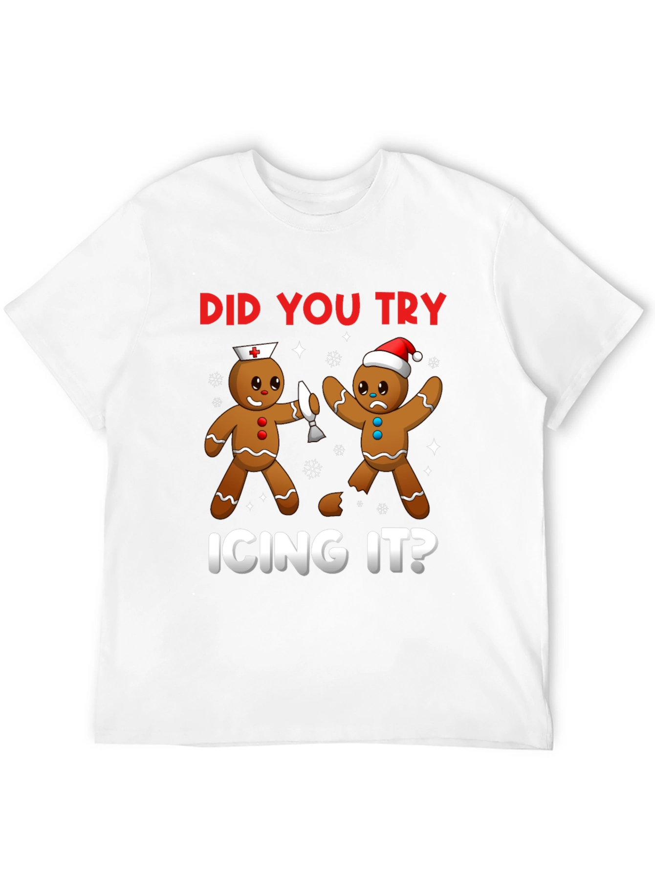 Black Gingerbread Icing T-Shirt Funny Christmas Tee view 12