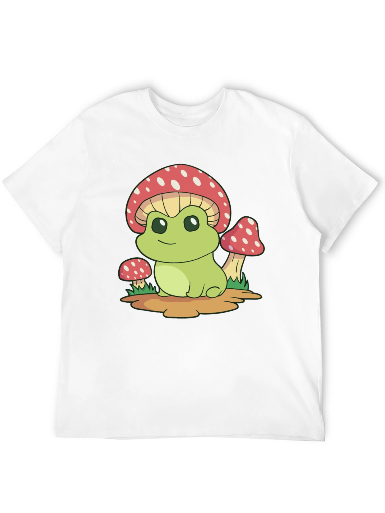 Black Frog Mushroom Graphic Tee - Black Cotton Blend view 12