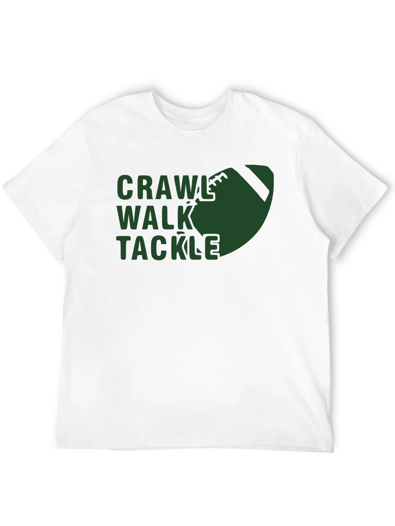 Black Crawl Walk Tackle Football T-Shirt view 12