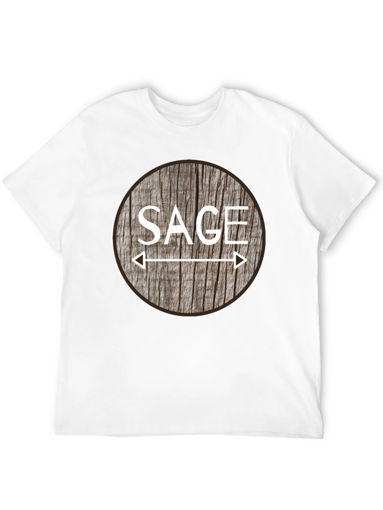 SAGE Wood Texture Graphic Tee - Trendy Casual Shirt - 12