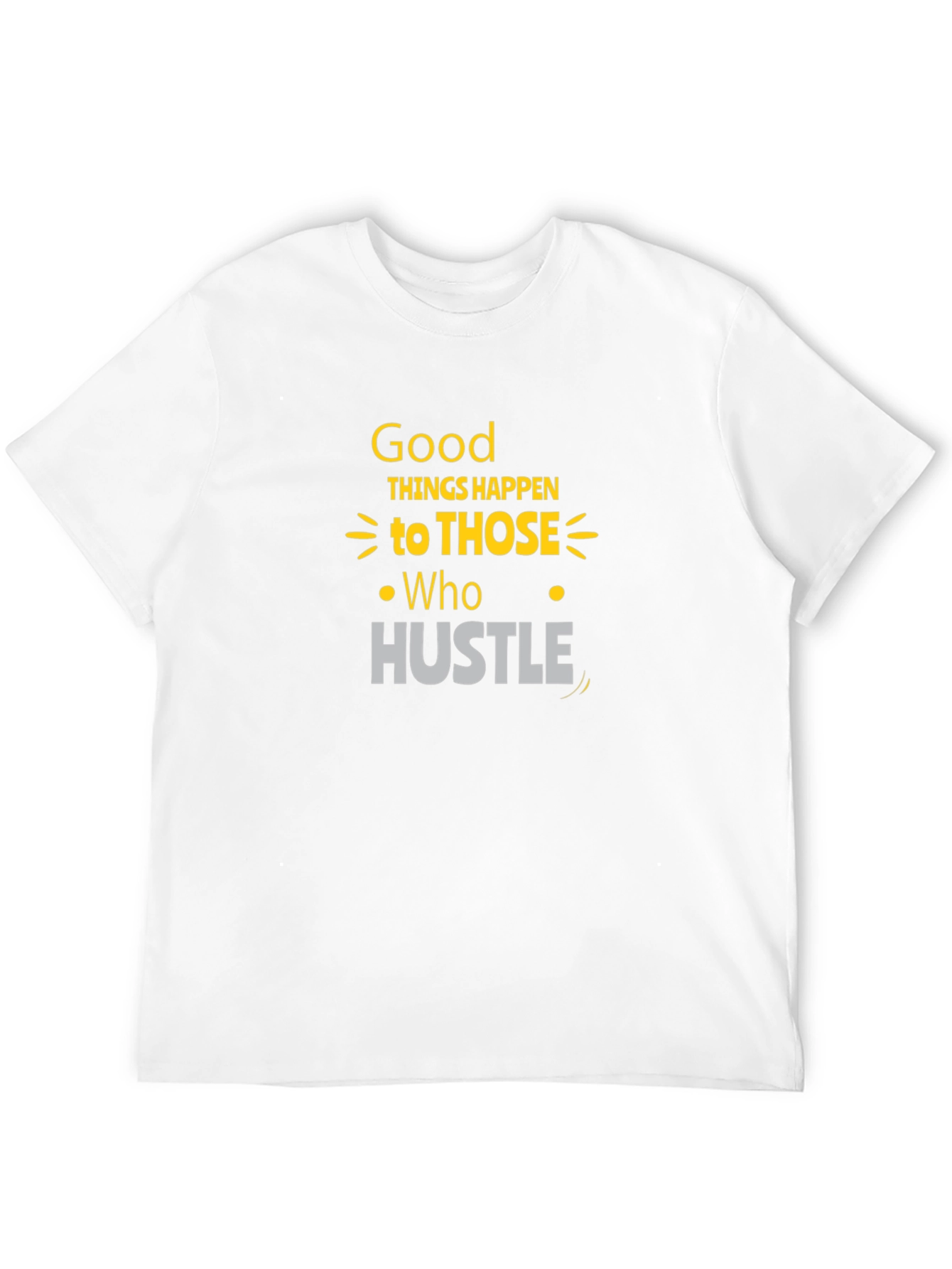 Black Good Things Happen Hustle Black Graphic Tee view 12