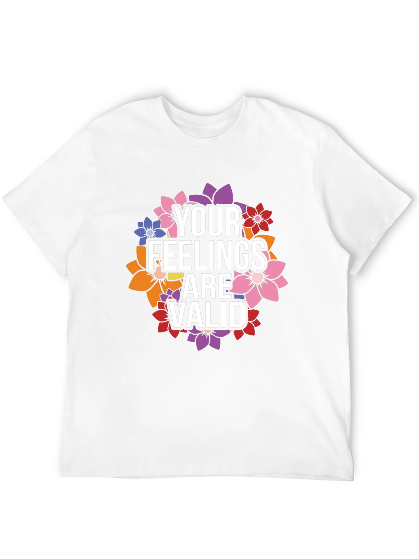 Black Feelings Valid Floral Black Graphic Tee view 12