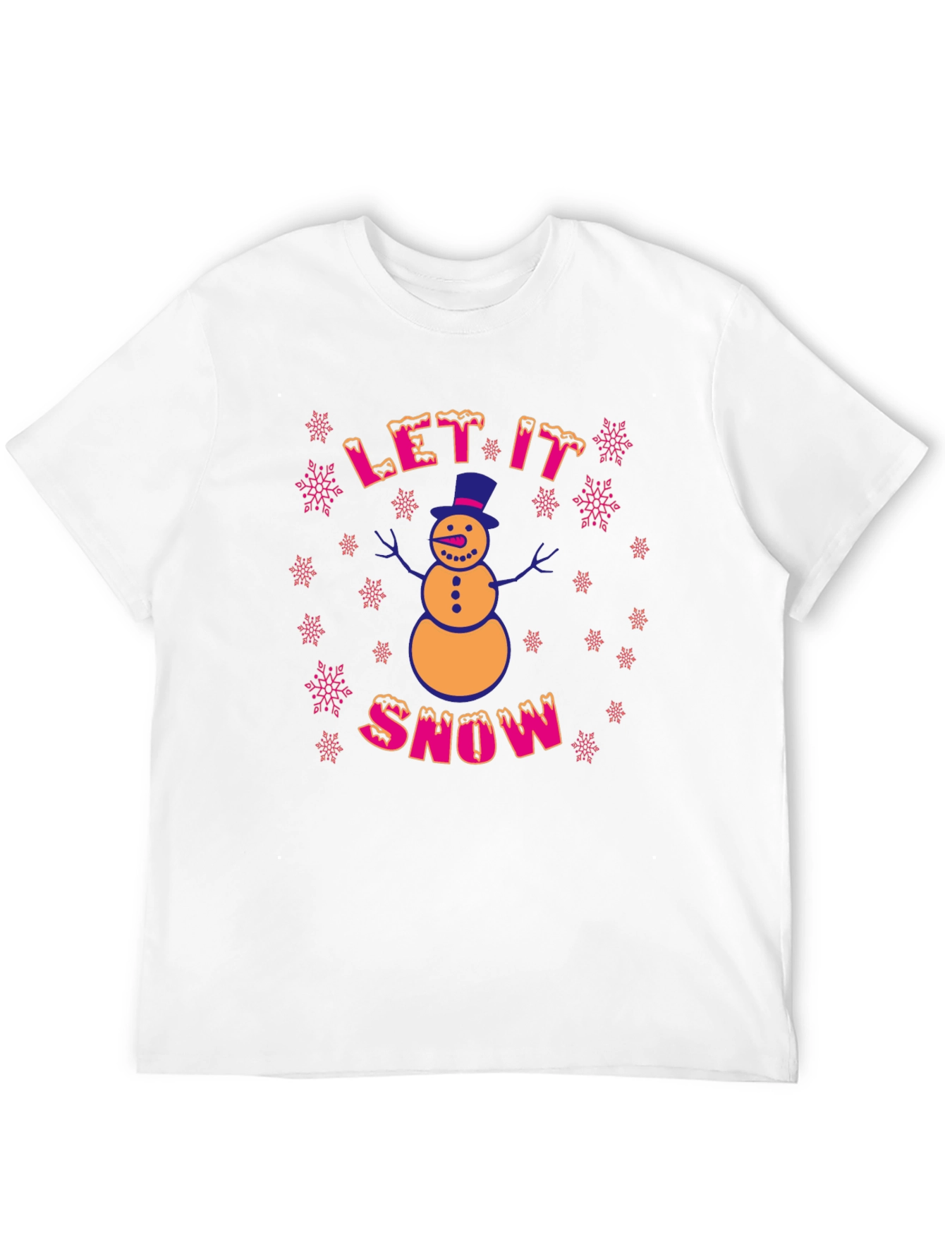 Black Festive Let It Snow Christmas Graphic Tee view 12