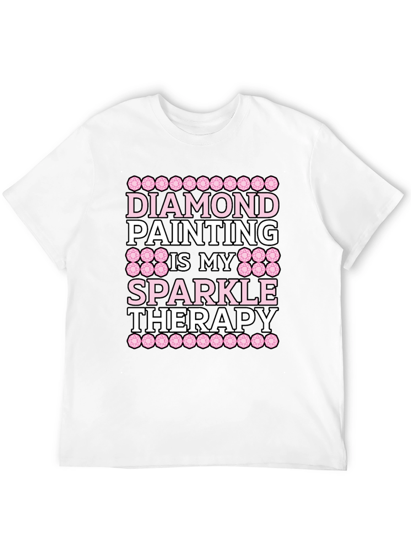 Black Diamond Painting Sparkle Therapy T-Shirt view 12
