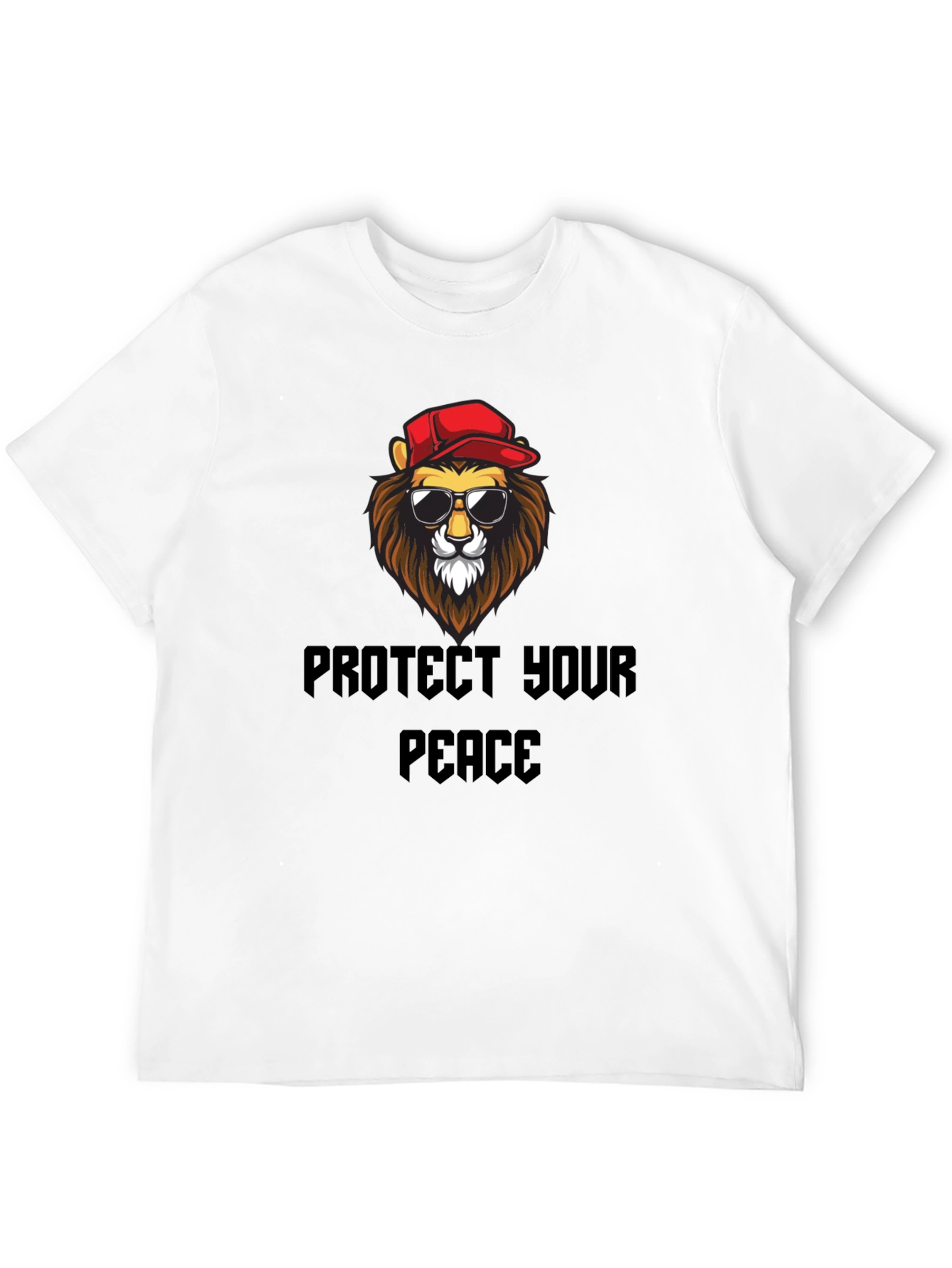 Black Protect Your Peace Lion Graphic Tee - Black view 12