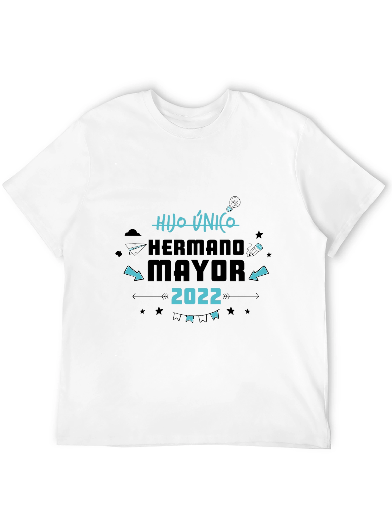 Black Hijo Unico Hermano Mayor 2022 Black T-Shirt view 12