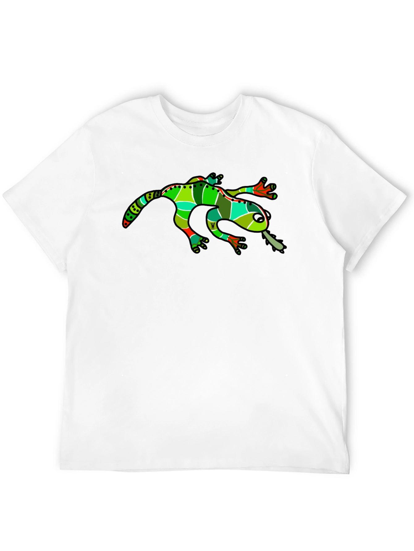 Black Funky Frog Graphic Tee - Black Cotton T-Shirt view 12