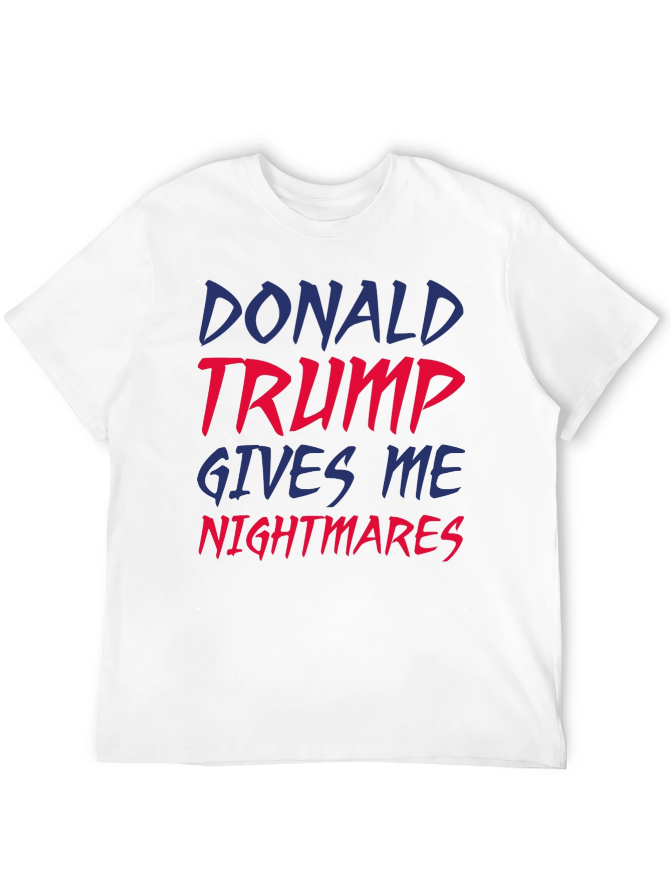 Black Donald Trump Nightmares Graphic Tee - Unisex Black T-Shirt view 12