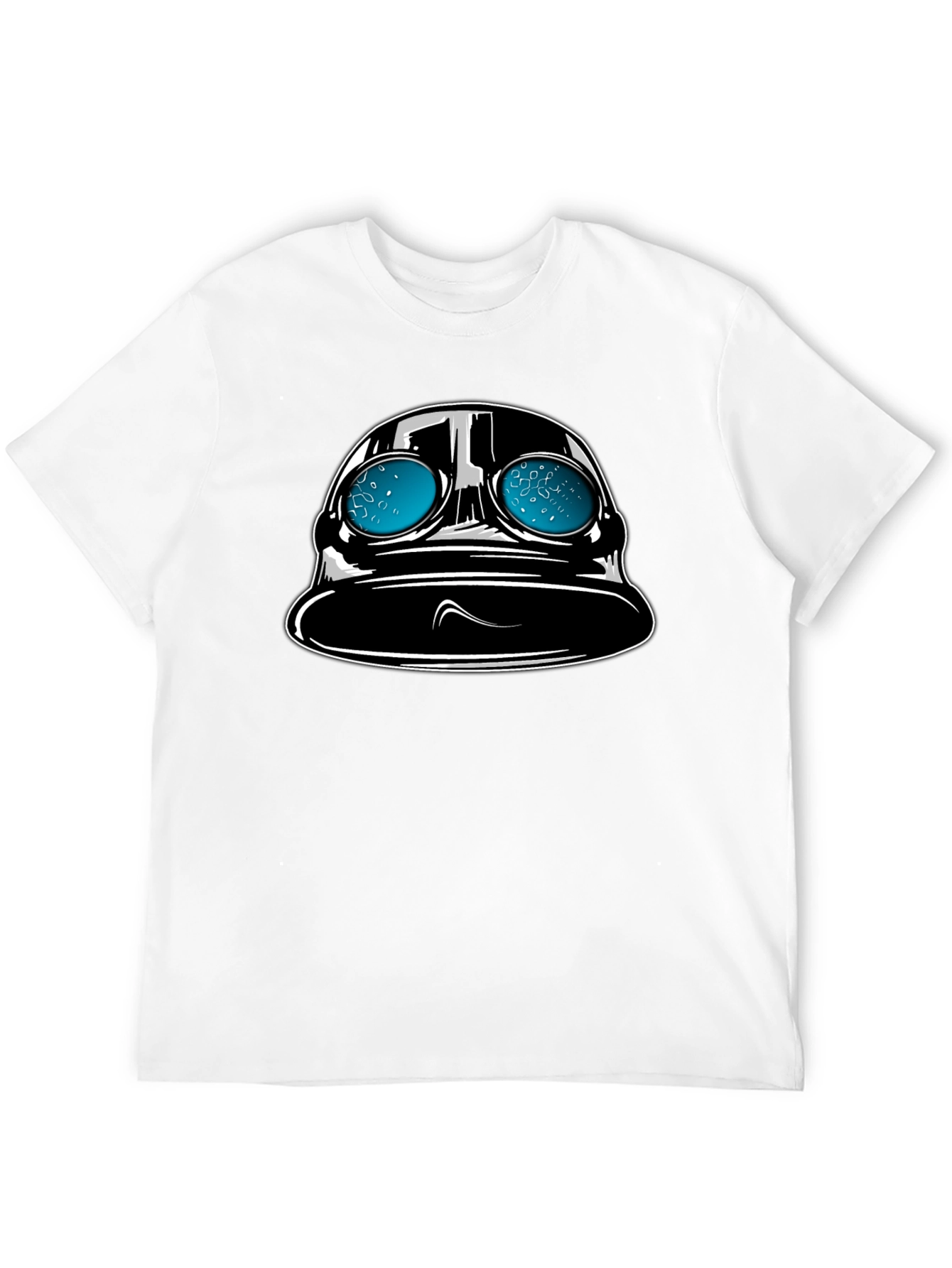 Black Vintage Style Diving Helmet Graphic T-Shirt - Black view 12