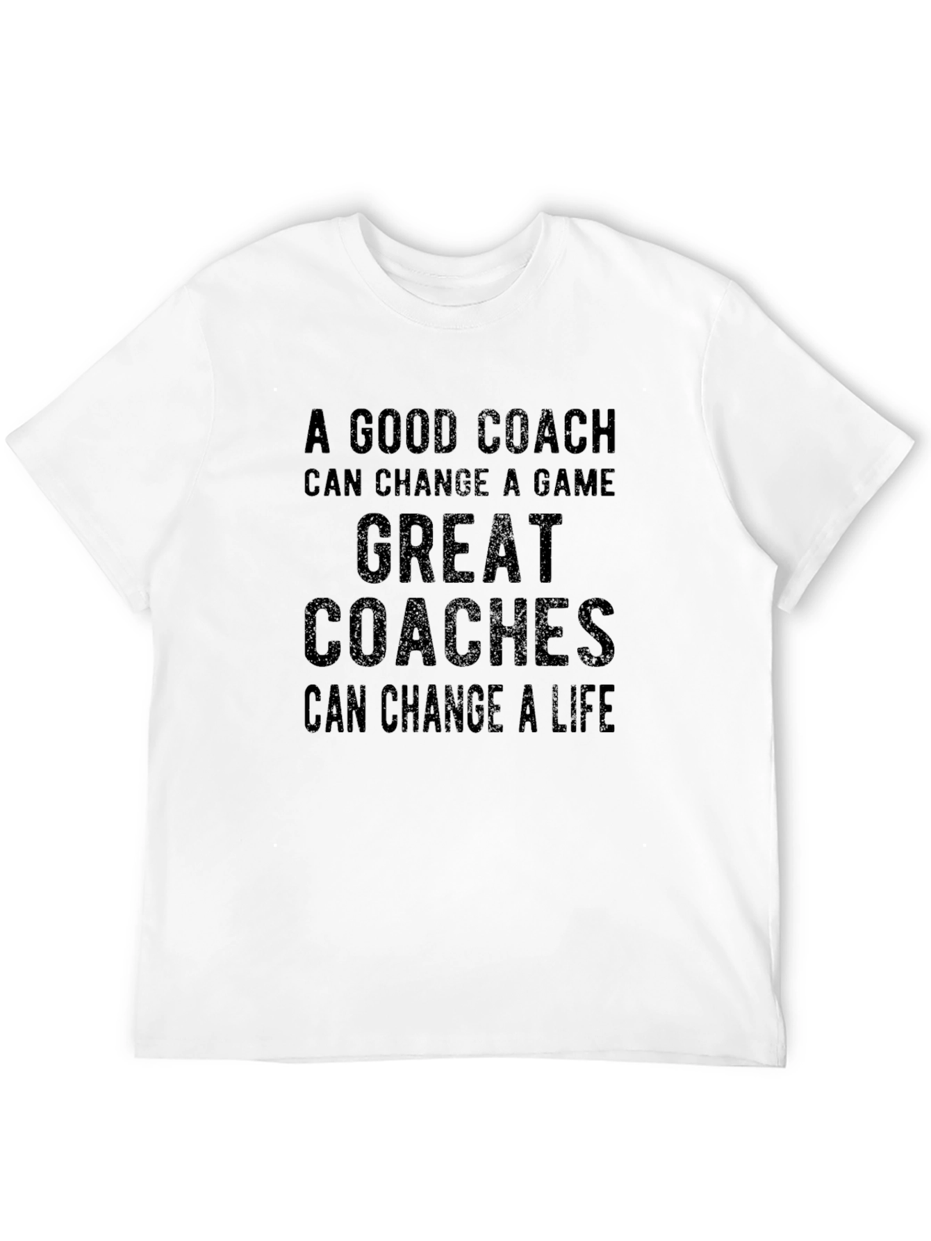 Black A Good Coach Inspirational Graphic Tee view 12