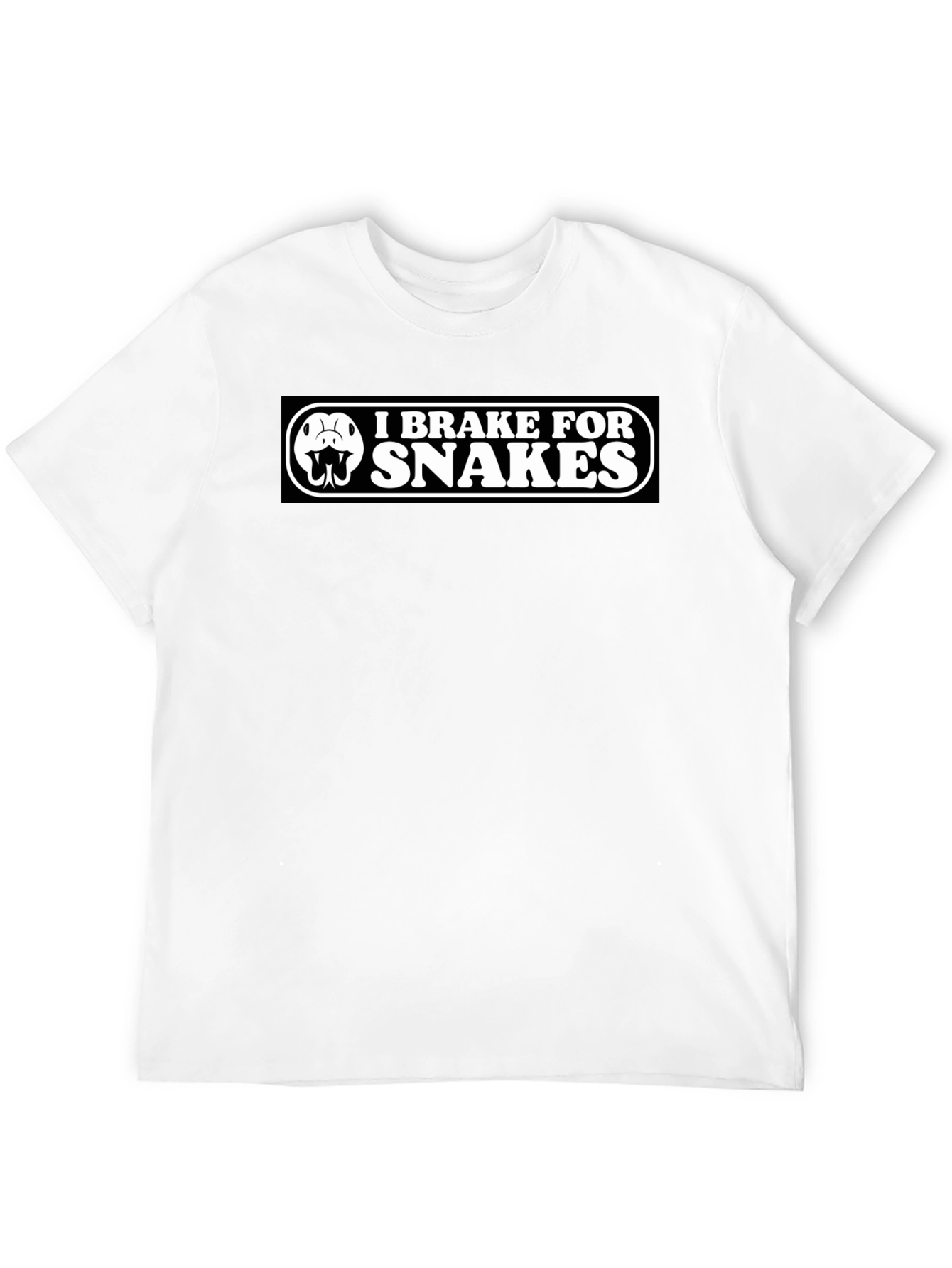 Black I Brake for Snakes T-Shirt view 12