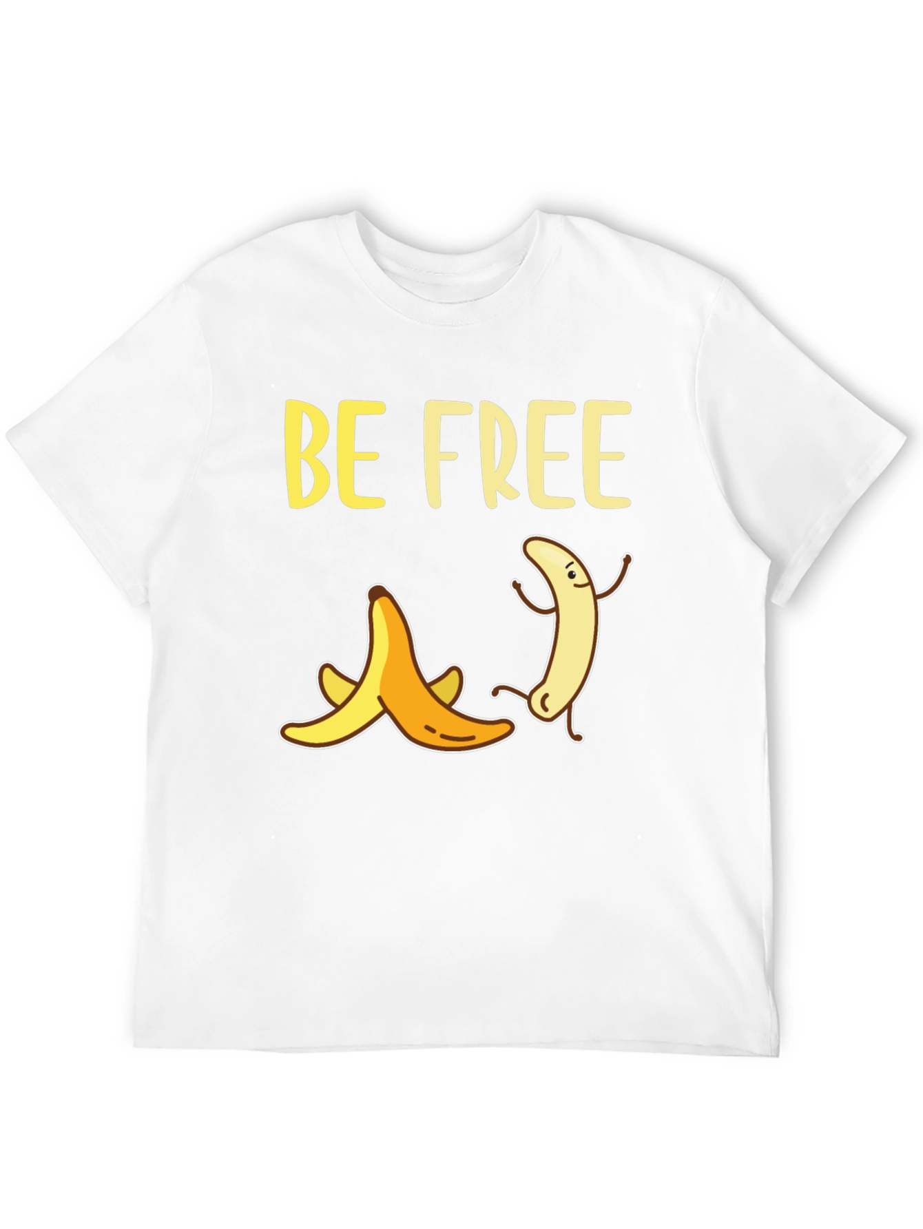 Black Be Free Banana Graphic T-Shirt view 12