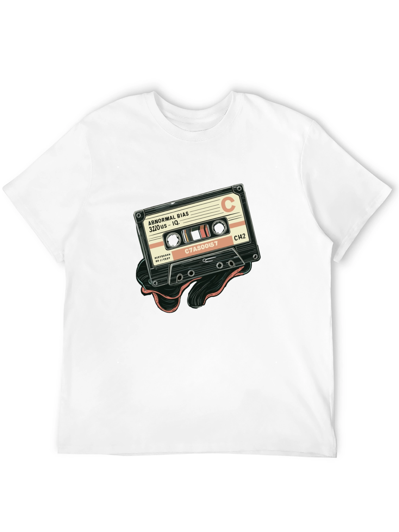 Black Retro Cassette Tape Graphic T-Shirt view 12