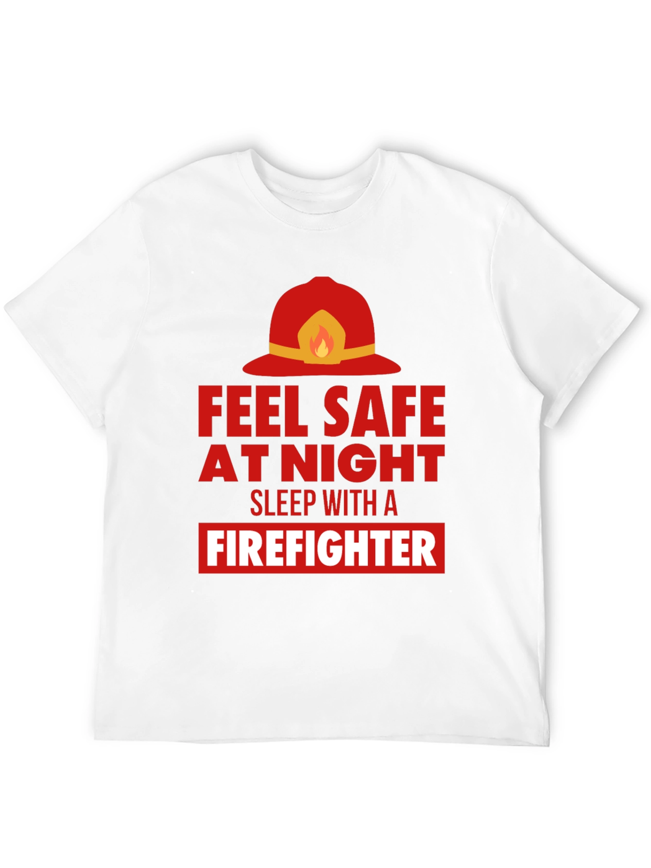 Black Feel Safe With a Firefighter Graphic Tee view 12