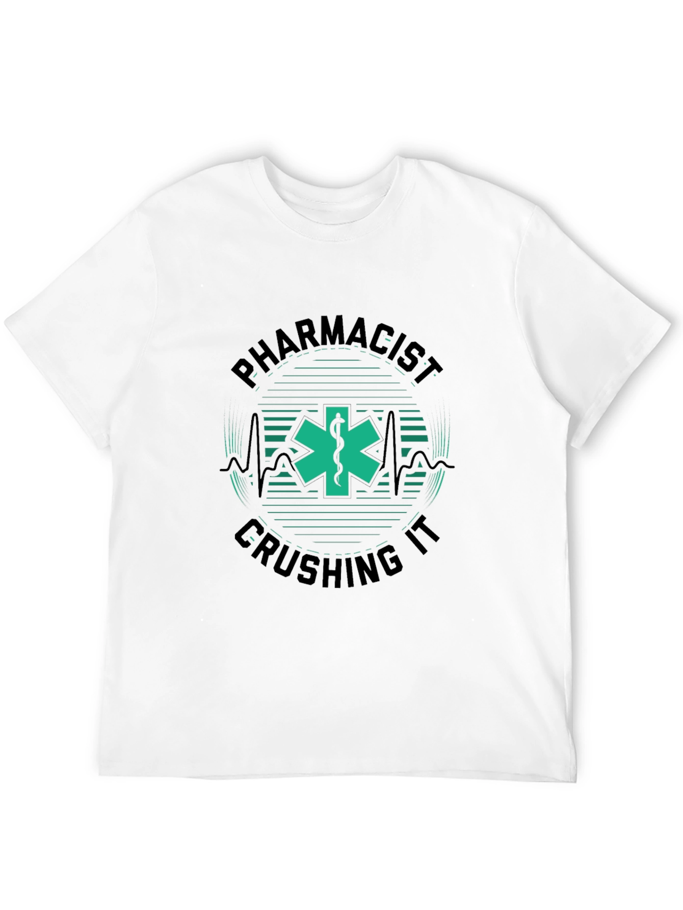Black Pharmacist Crushing It T-Shirt - Medical Caduceus Design view 12