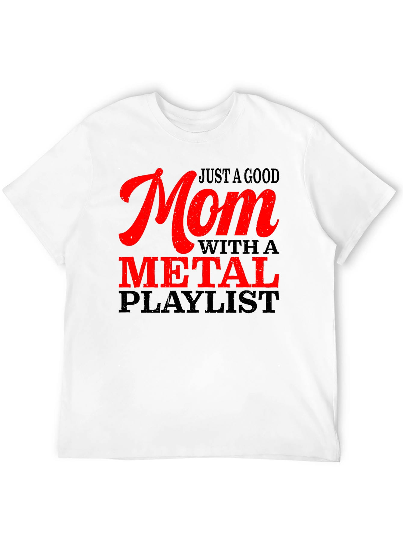 Black Mom Metal Playlist T-Shirt - Music Lover Tee view 12