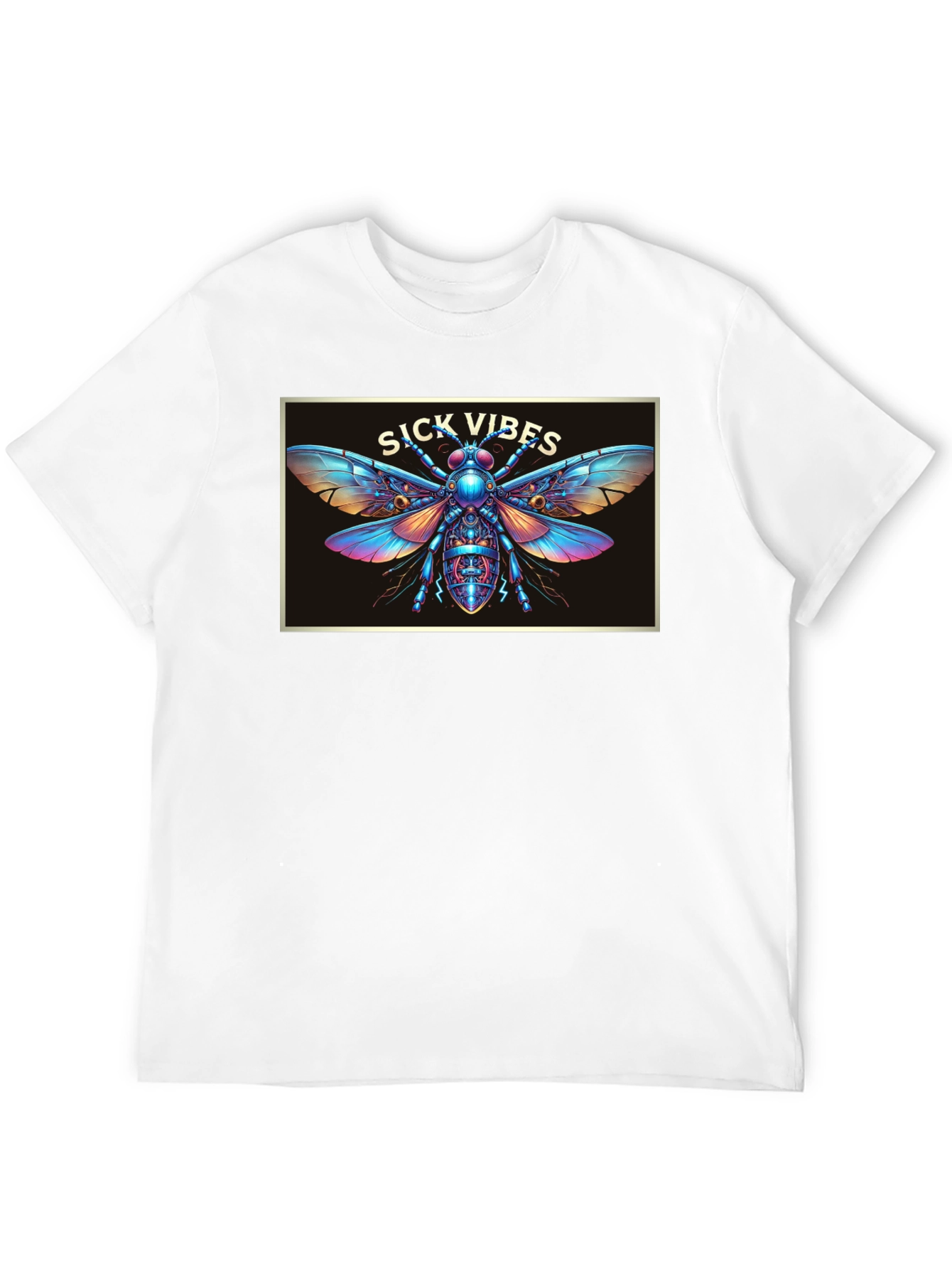 Black Sick Vibes Graphic T-Shirt - Unique Insect Design view 12