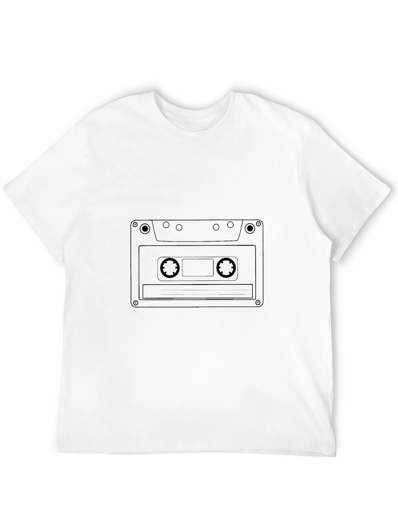 Black Retro Cassette Tape T-Shirt - Classic Music Lover Tee view 12