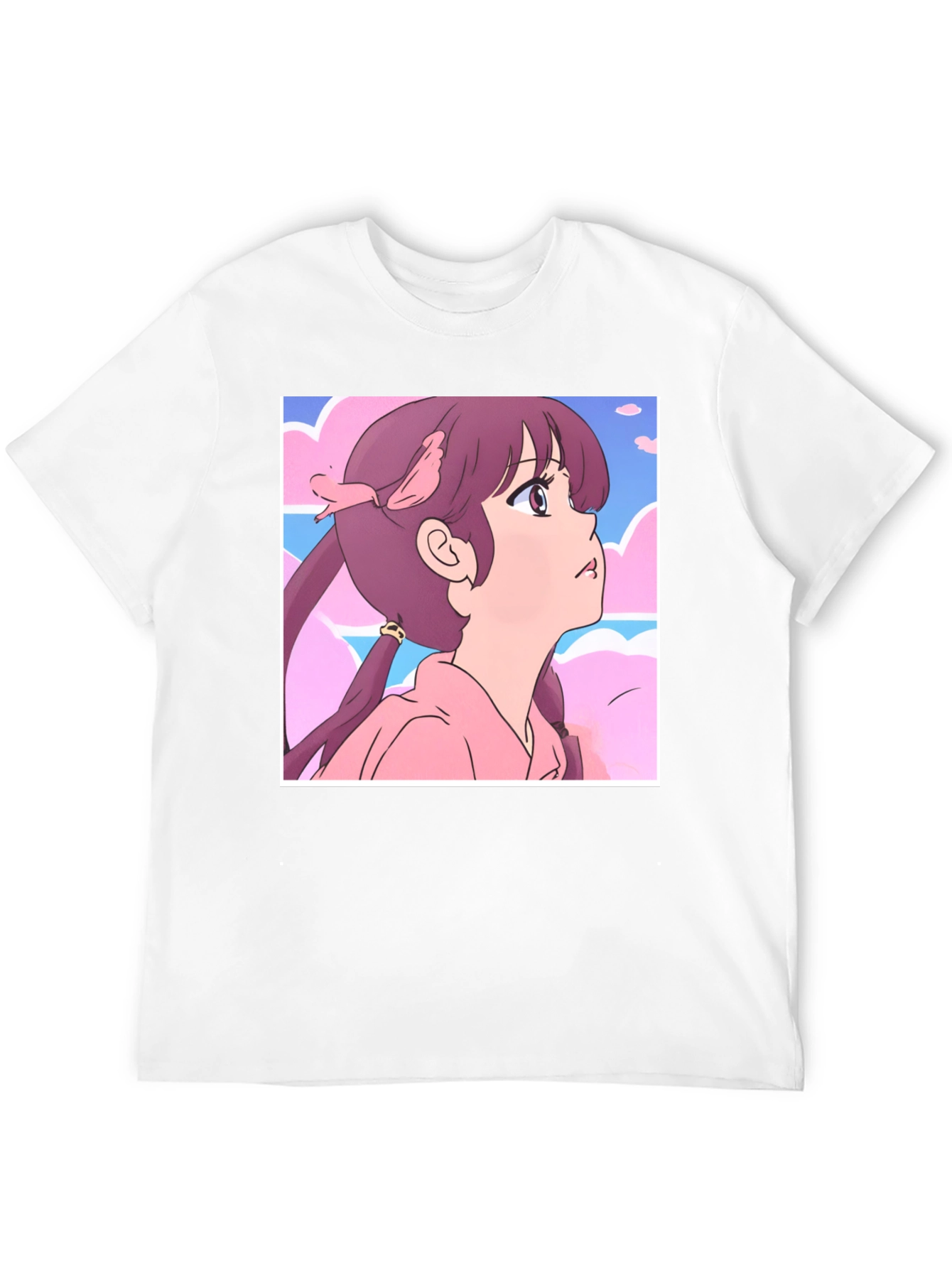 Black Anime Girl Graphic T-Shirt - Casual Black Tee view 12